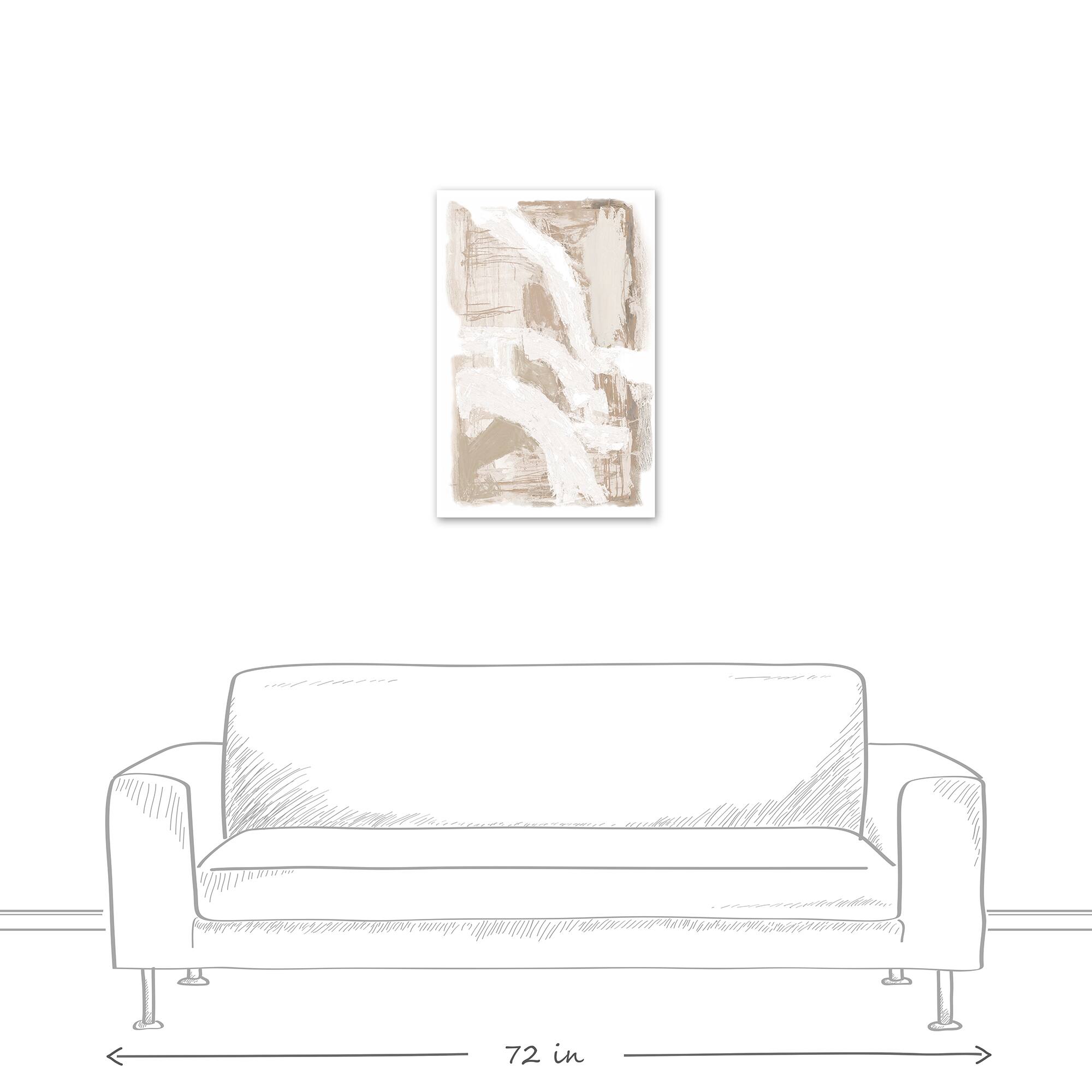 Cream Painterly Abstract Canvas Wall Art