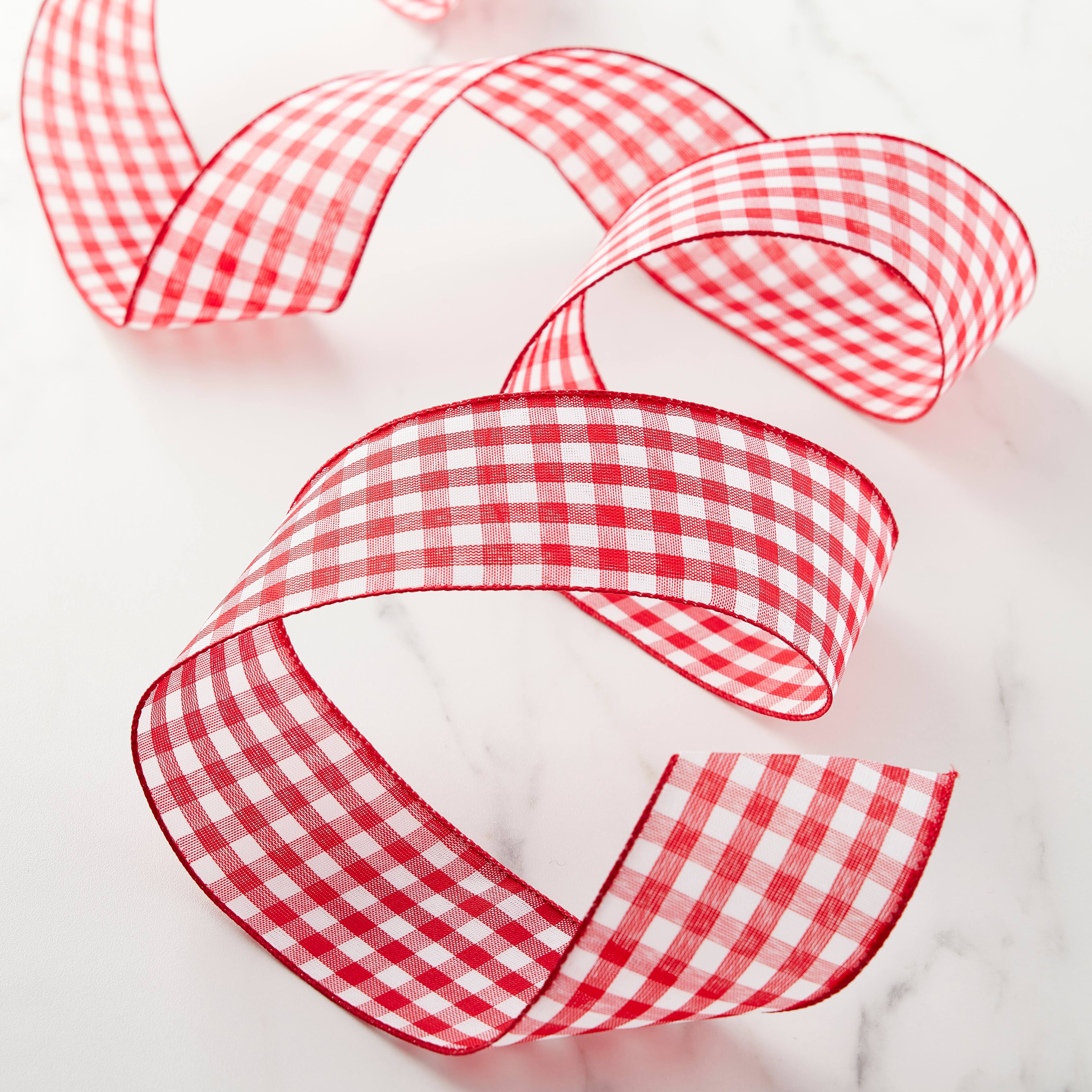 12 Pack: 2.5" x 8.3yd. Gingham Wired Ribbon by Celebrate It™