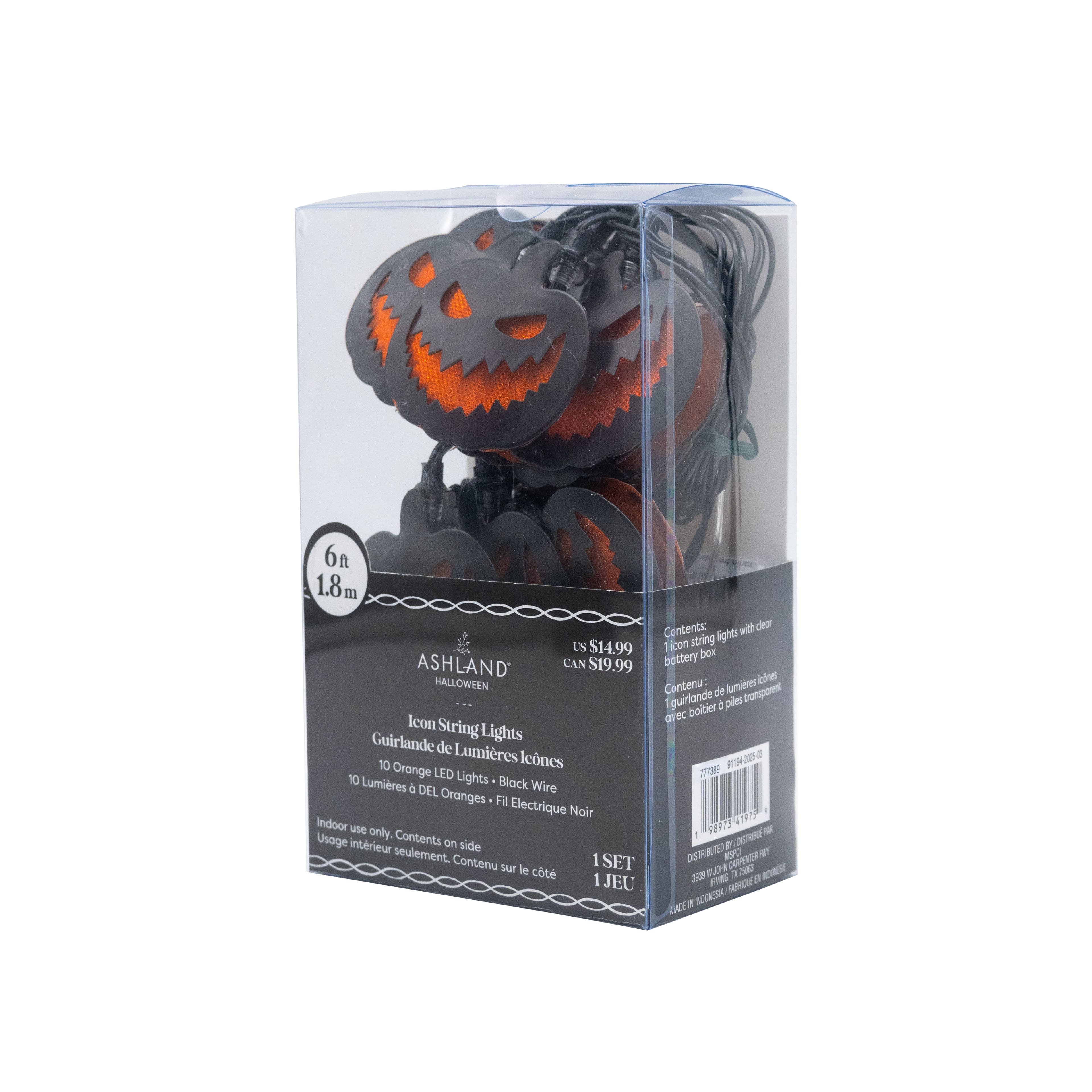 10ct. Jack-O&#x27;-Lantern LED Icon String Lights by Ashland&#xAE;