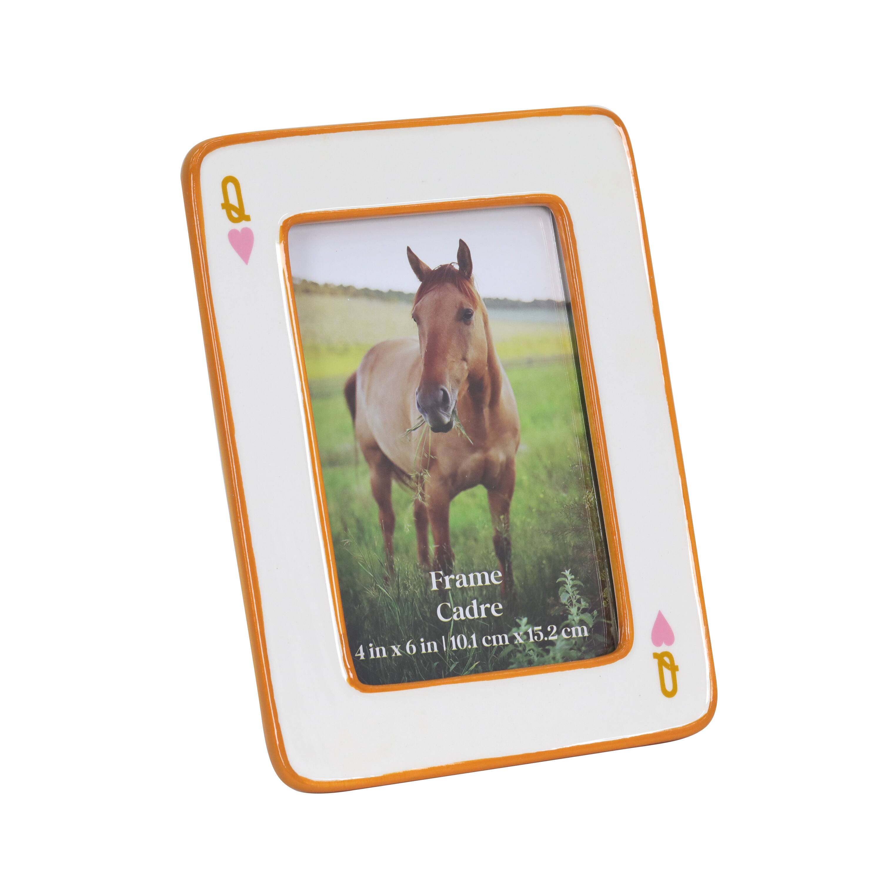 4&#x22; x 6&#x22; Queen of Hearts Ceramic Tabletop Frame by Ashland&#xAE;