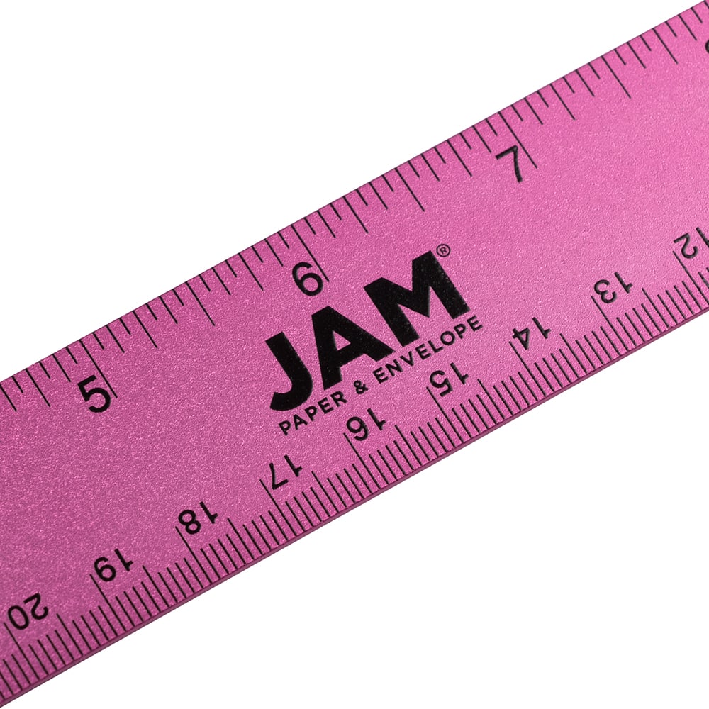 JAM Paper Metallic Stainless Steel Ruler