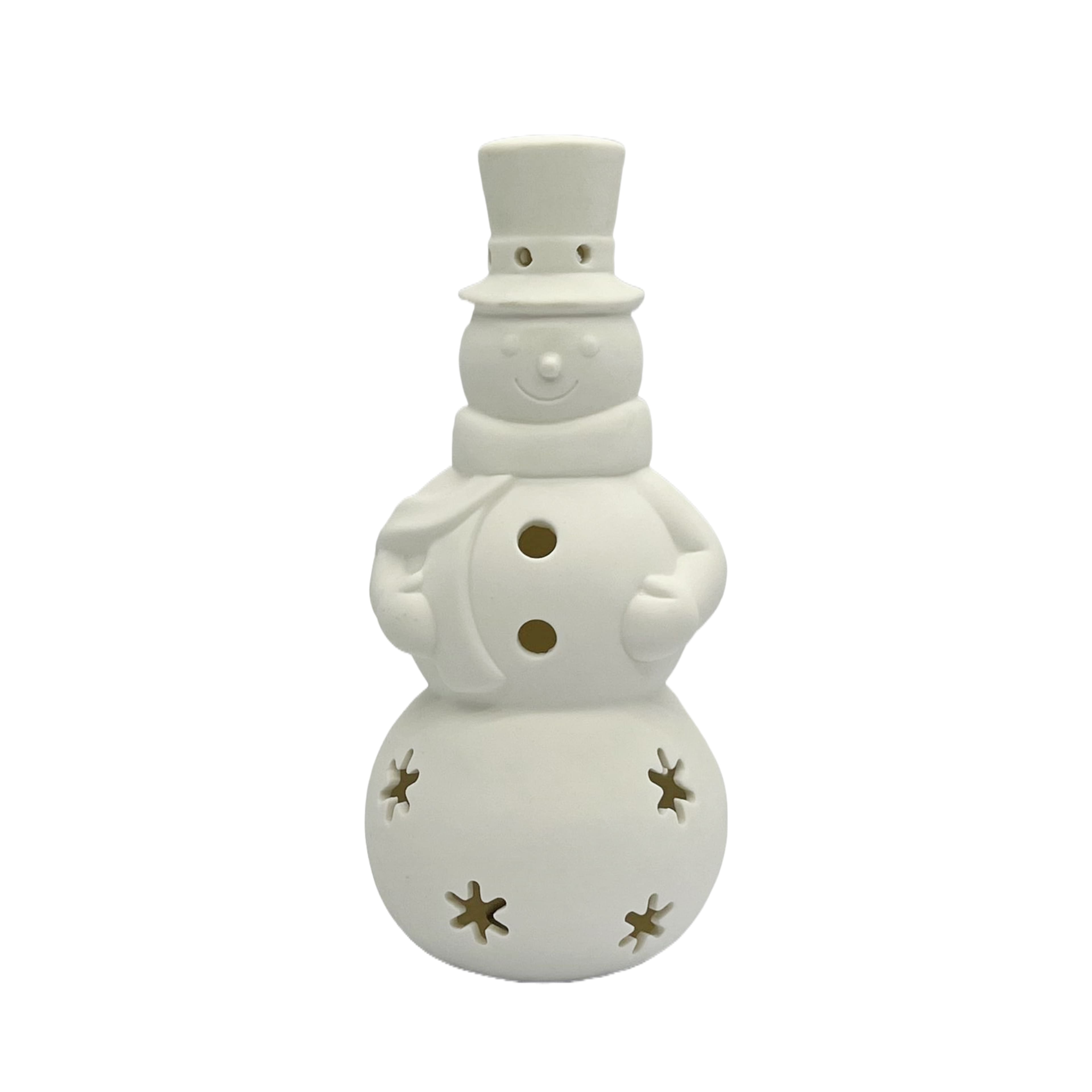 8" LED DIY Ceramic Snowman Décor by Make Market®
