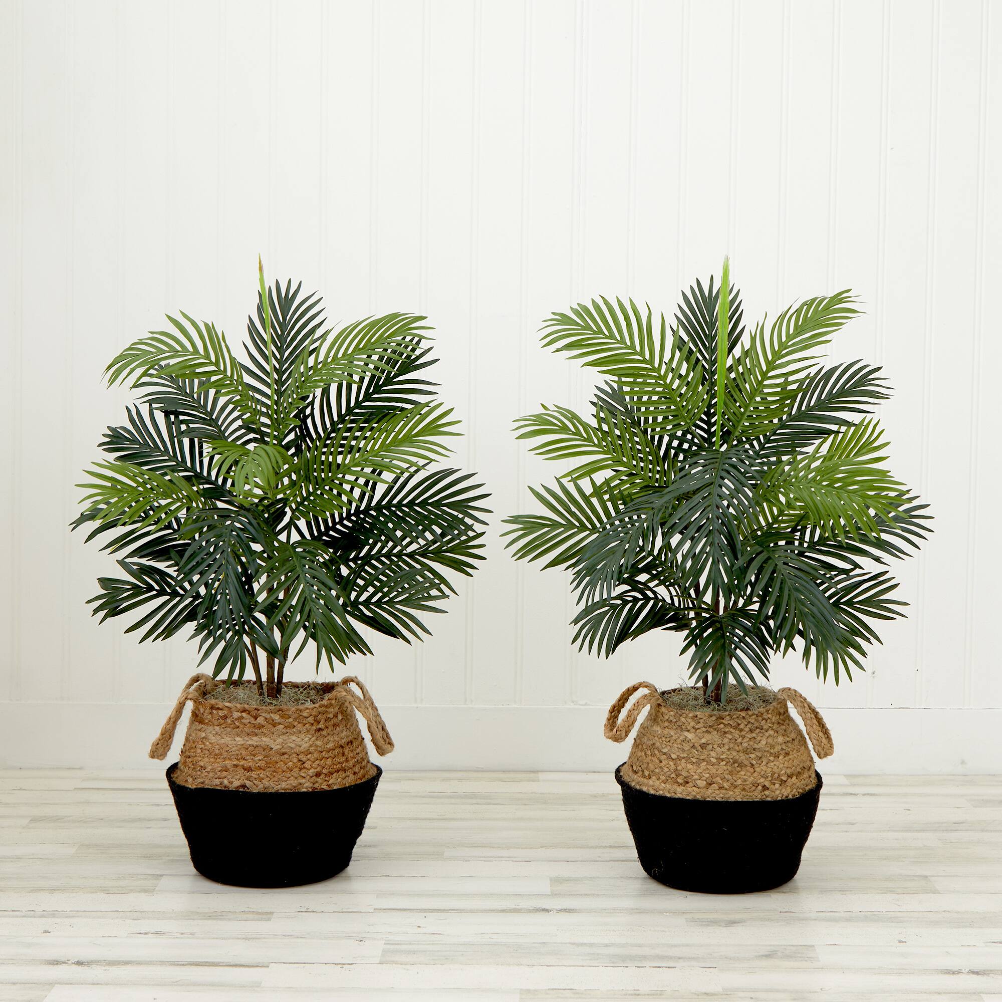 3ft. Artificial Areca Palm Tree with Handmade Jute & Cotton Basket