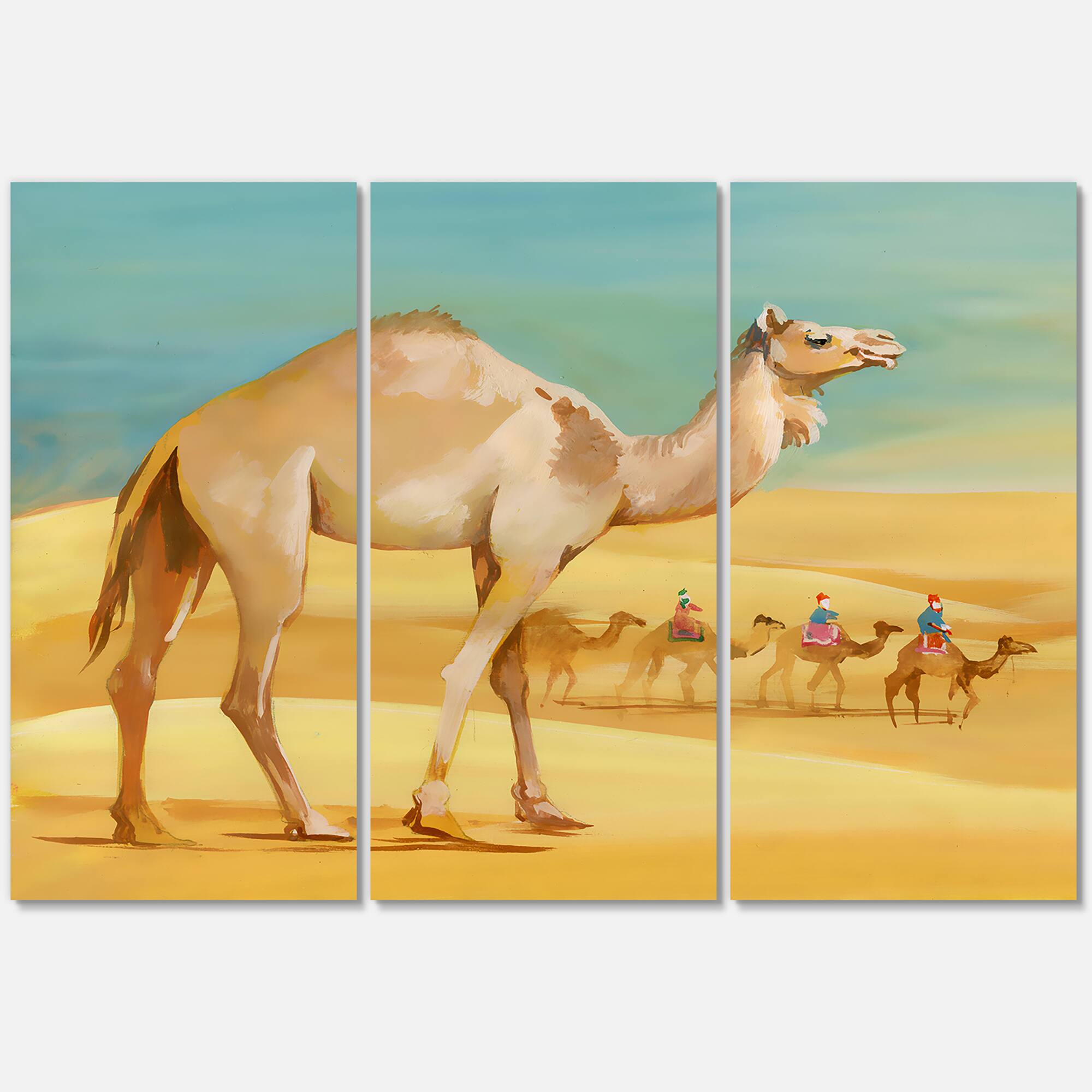 Designart - Camels In Desert