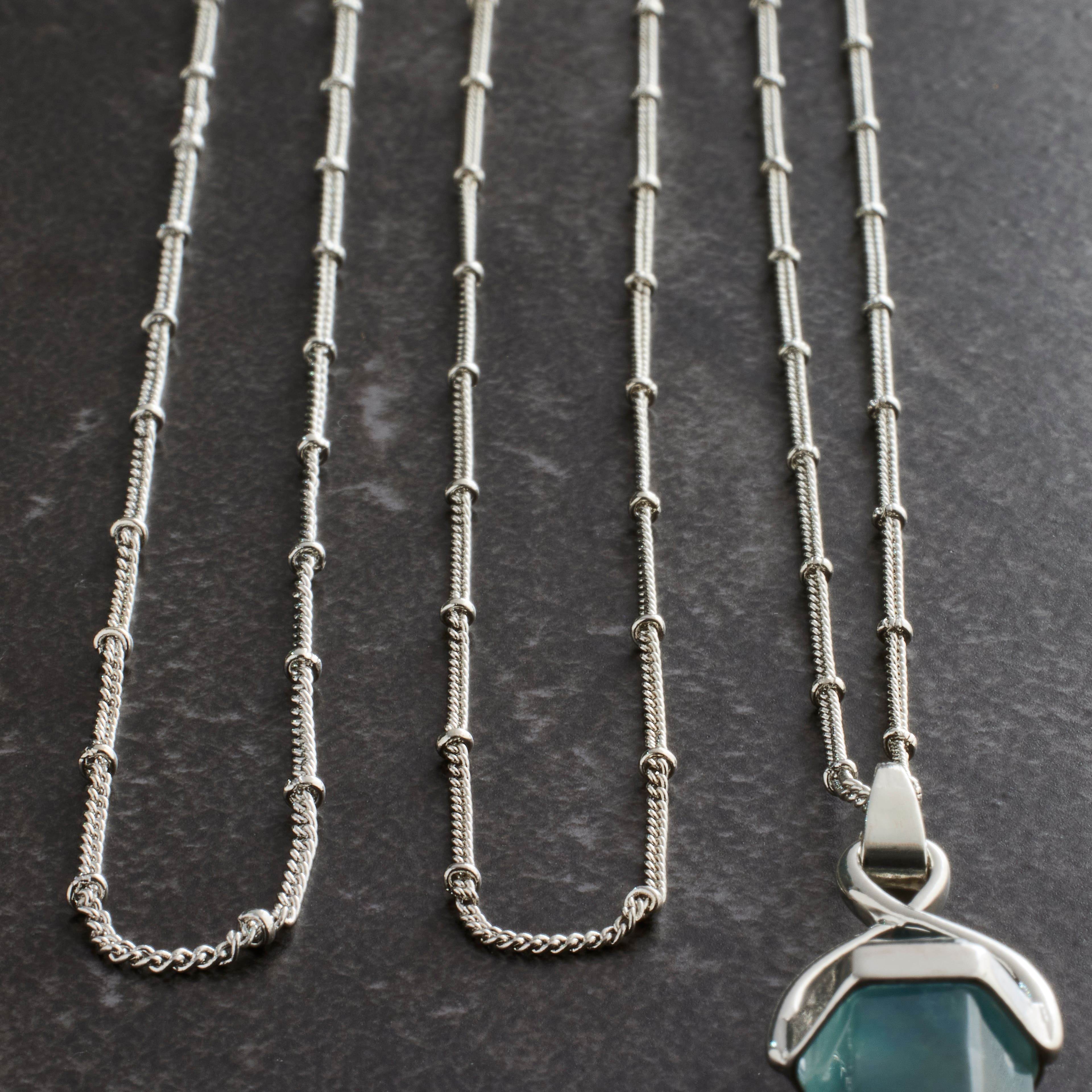 12 Packs: 3 ct. (36 total) 30&#x22; Rhodium Ball Chain Necklaces by Bead Landing&#x2122;