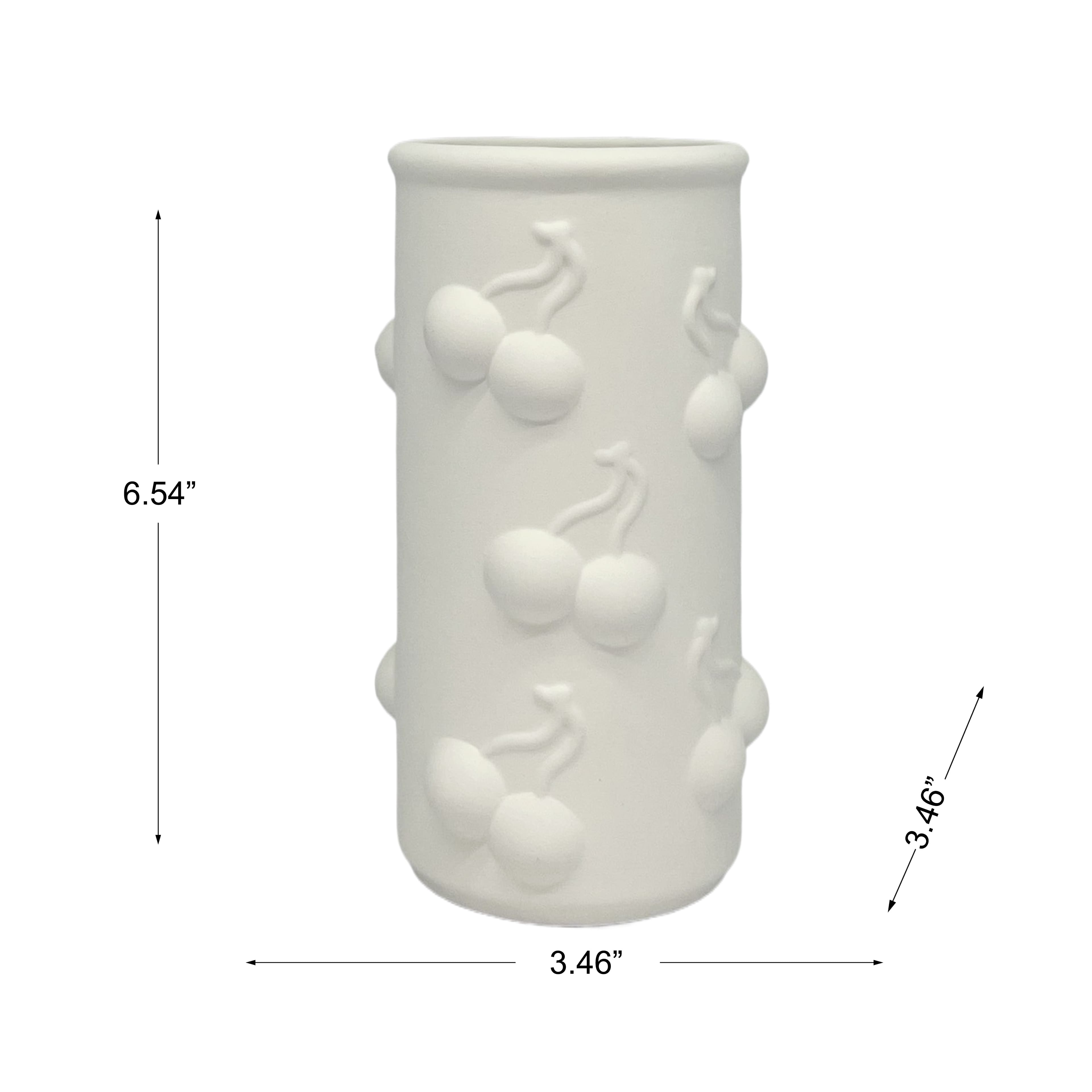 6.5" Ceramic Cherry Cylinder Vase by Make Market®