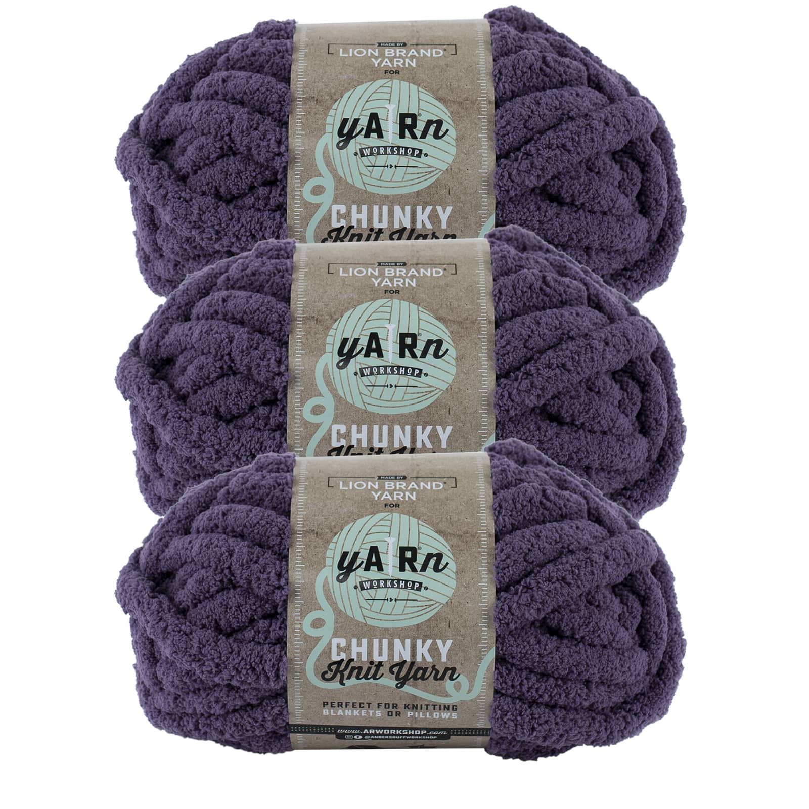 3 Pack Lion Brand® Yarn Workshop Chunky Knit Yarn