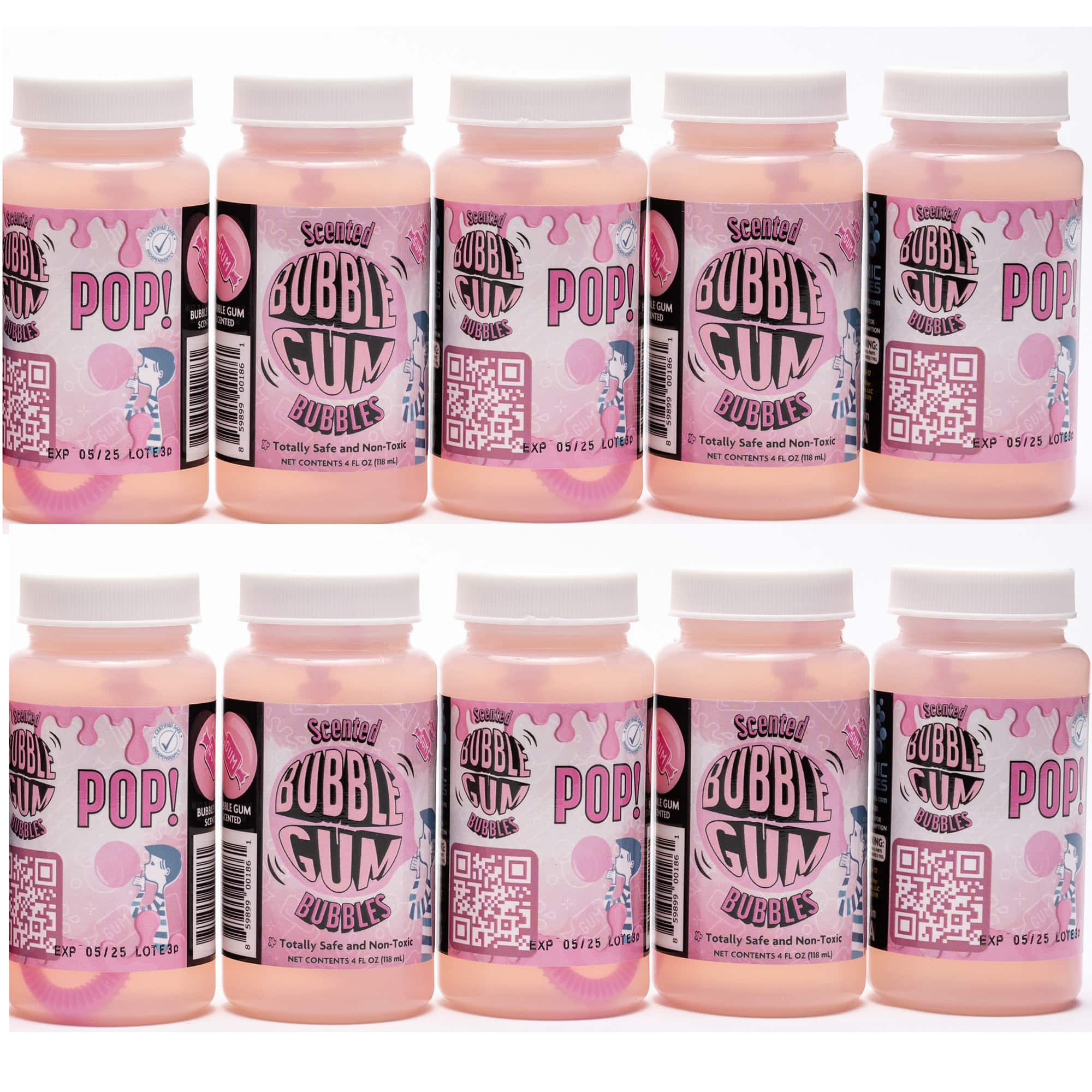 Atomic Bubbles 4oz. Bubble Love Bubblegum Scented Bubbles, 10ct.