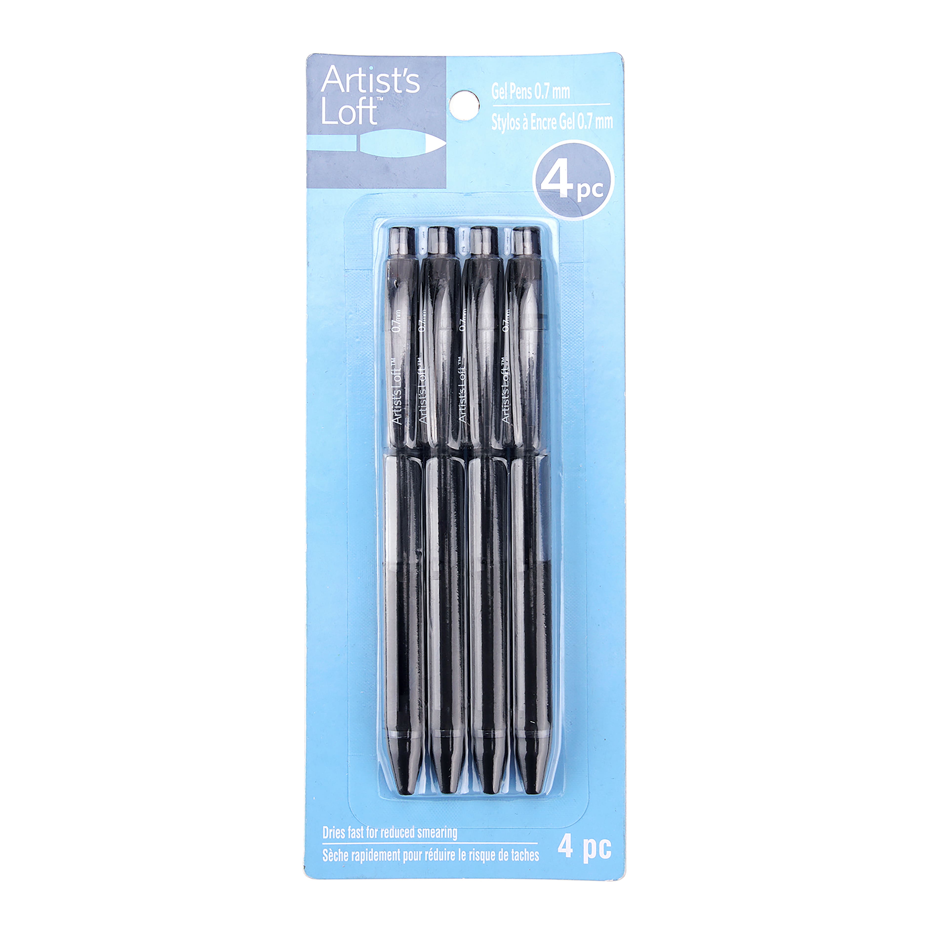 0.7mm Black Retractable Gel Pens by Artist's Loft™, 4ct.