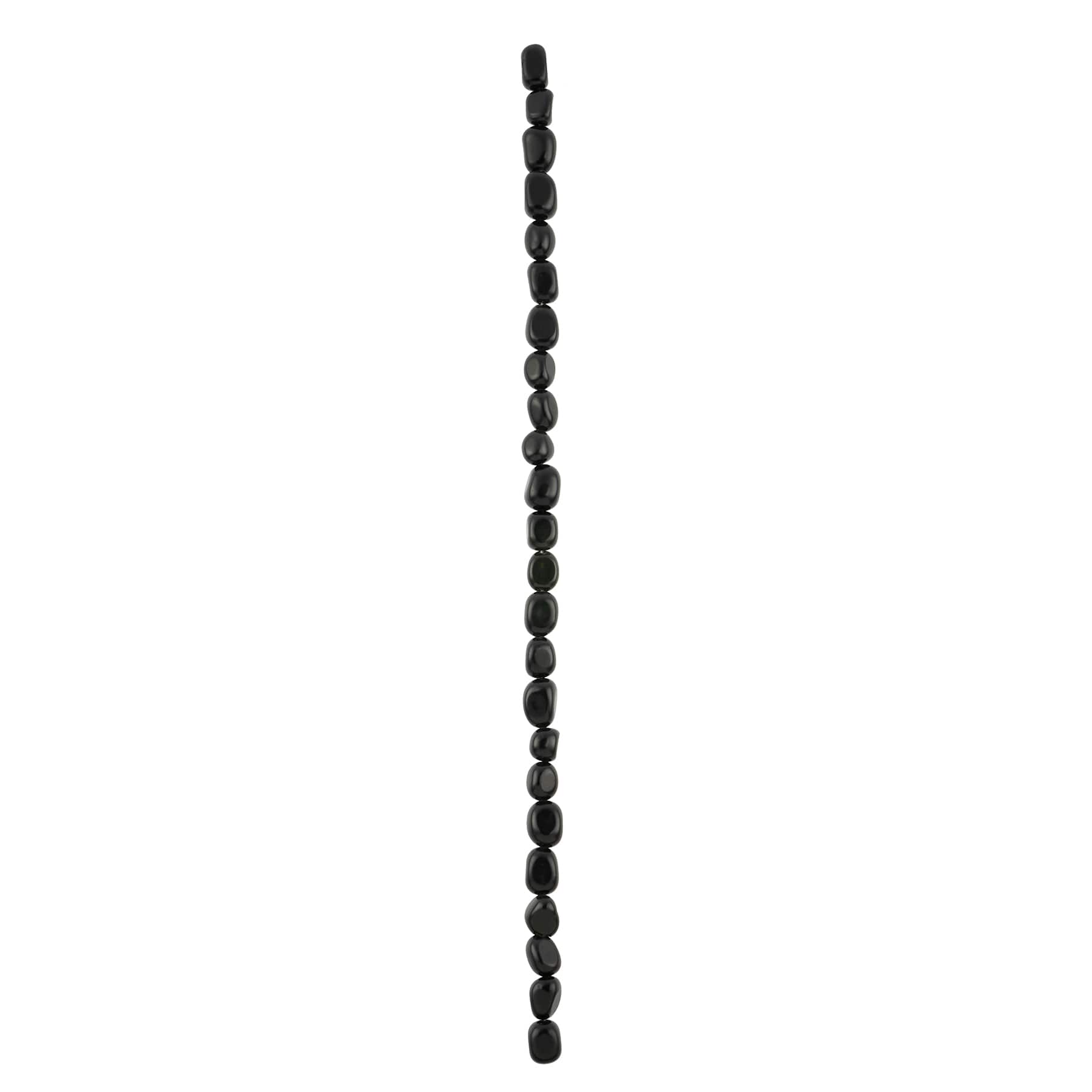 12 Pack: Black Jasper Potato Beads by Bead Landing™