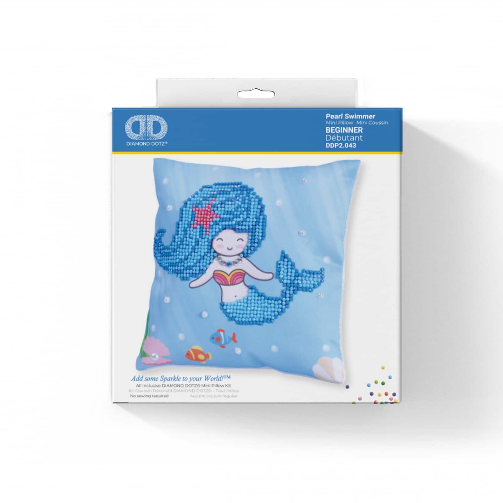 Diamond Dotz&#xAE; Beginner Pearl Swimmer Decorative Mini Pillow Kit