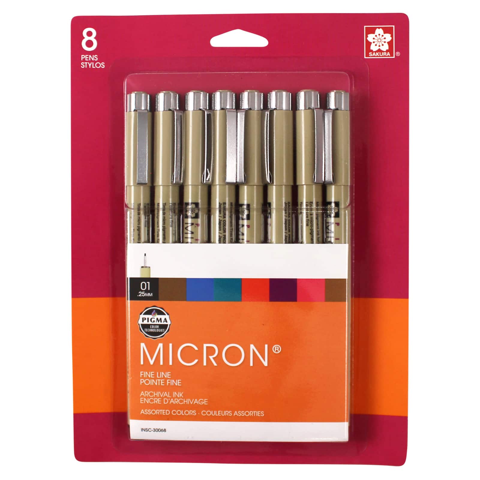 Pigma® Micron™ 01 Fine Line Pen 8 Color Set