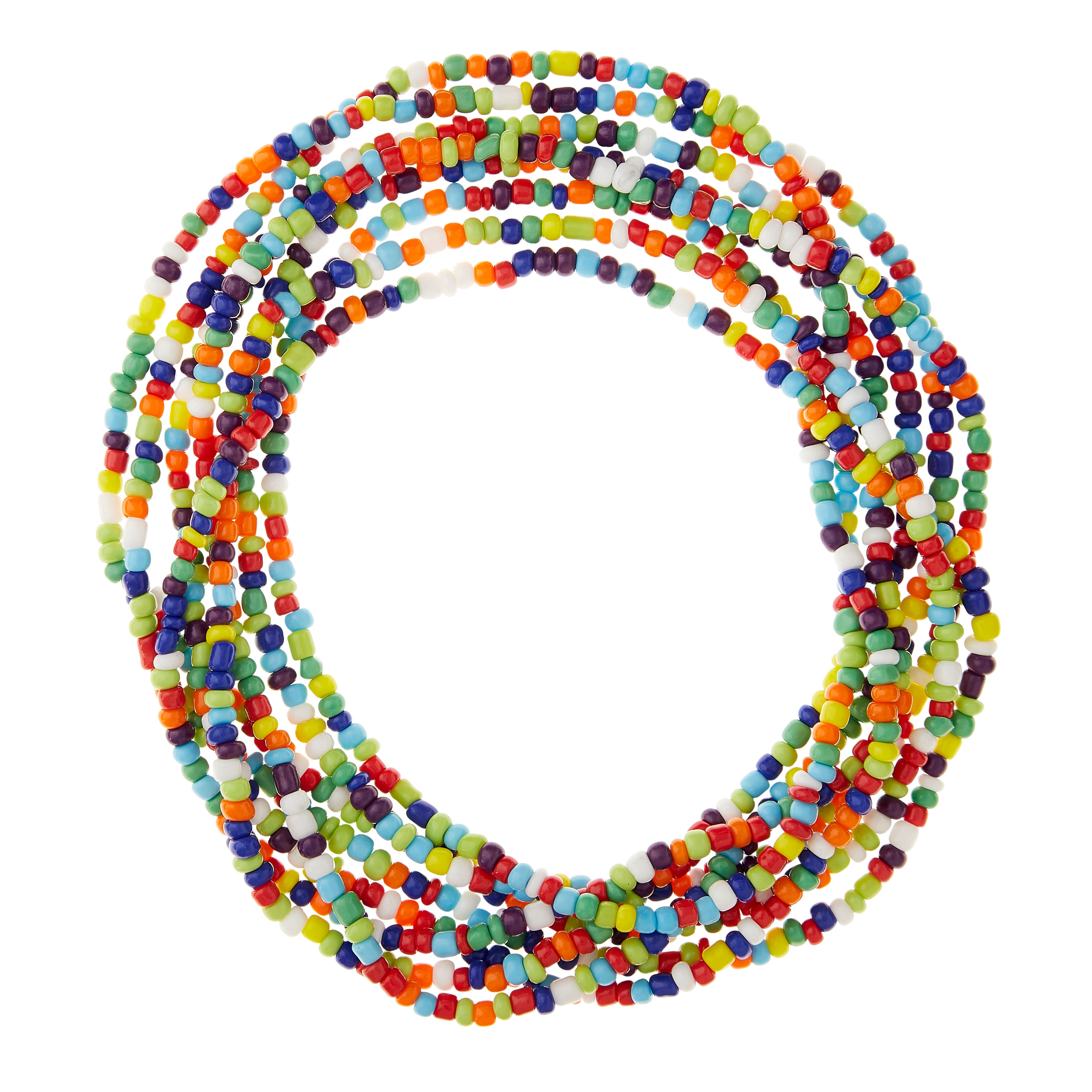 Multicolored Glass Seed Rondel Beads, 6/0 by Bead Landing™