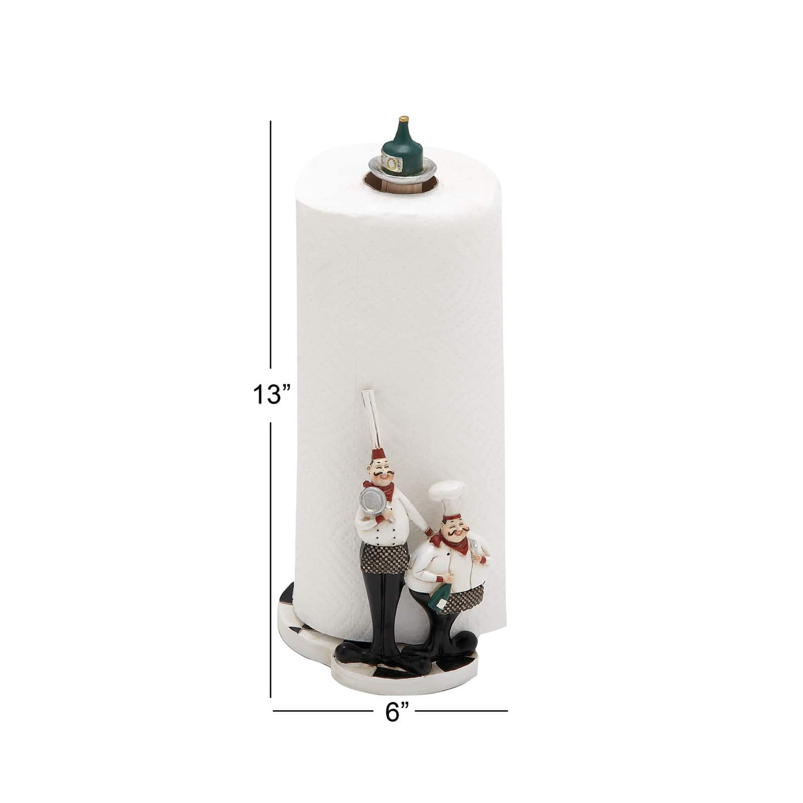 13&#x22; Chef Figurine Paper Towel Holder