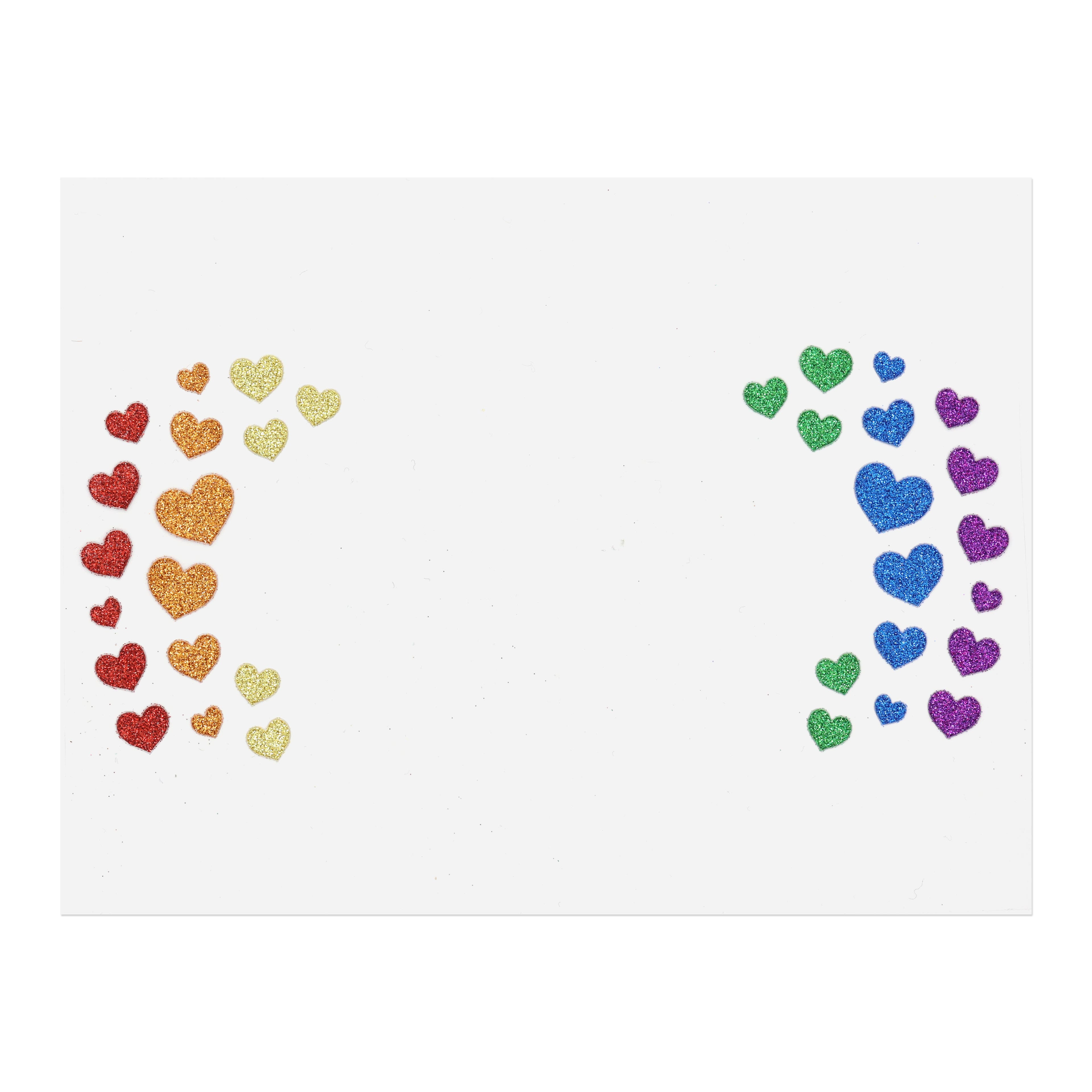 Pride Rainbow Hearts Face Decal by Celebrate It&#x2122;