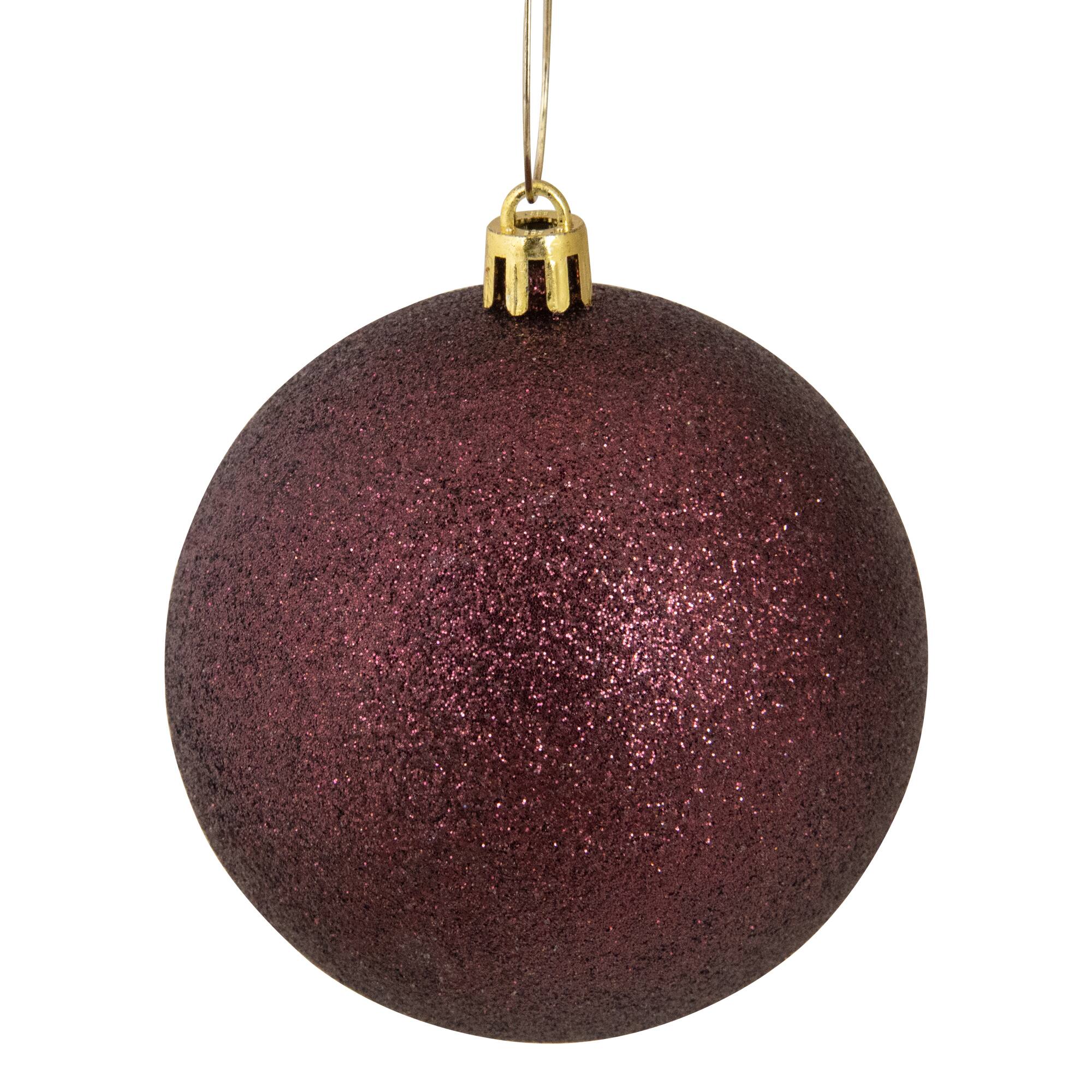 32ct. 3.25&#x22; 4-Finish Mulberry Shatterproof Ball Ornaments