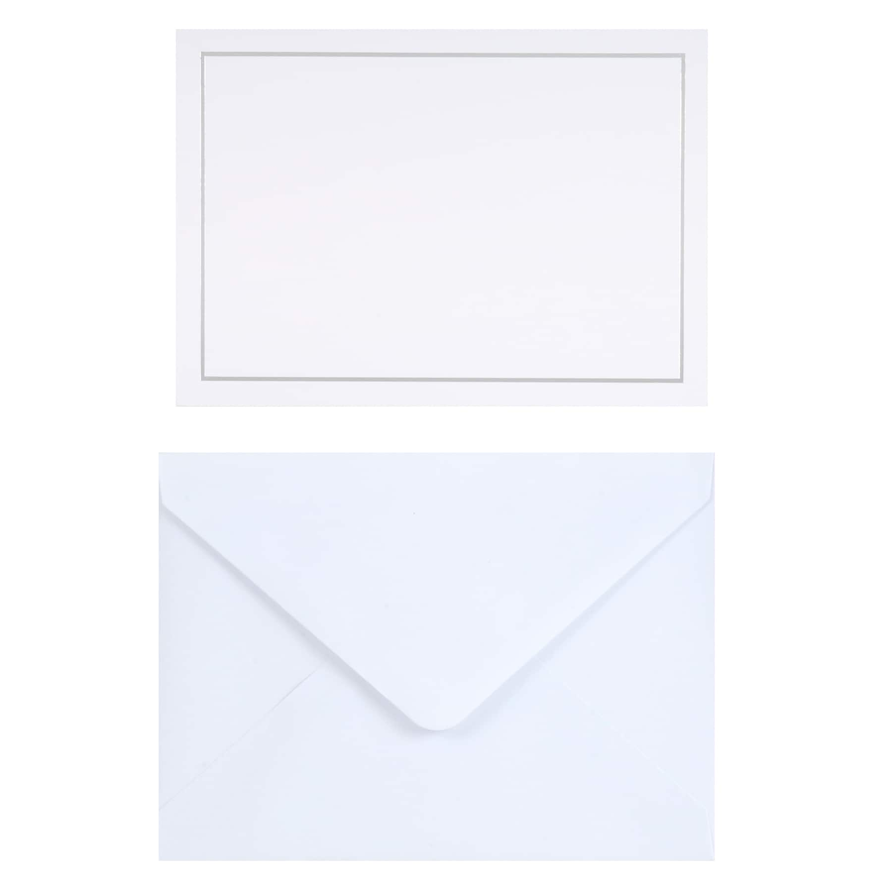 Jam Paper 3.5 x 4.875 White Panel Blank Flat Note Cards | Michaels