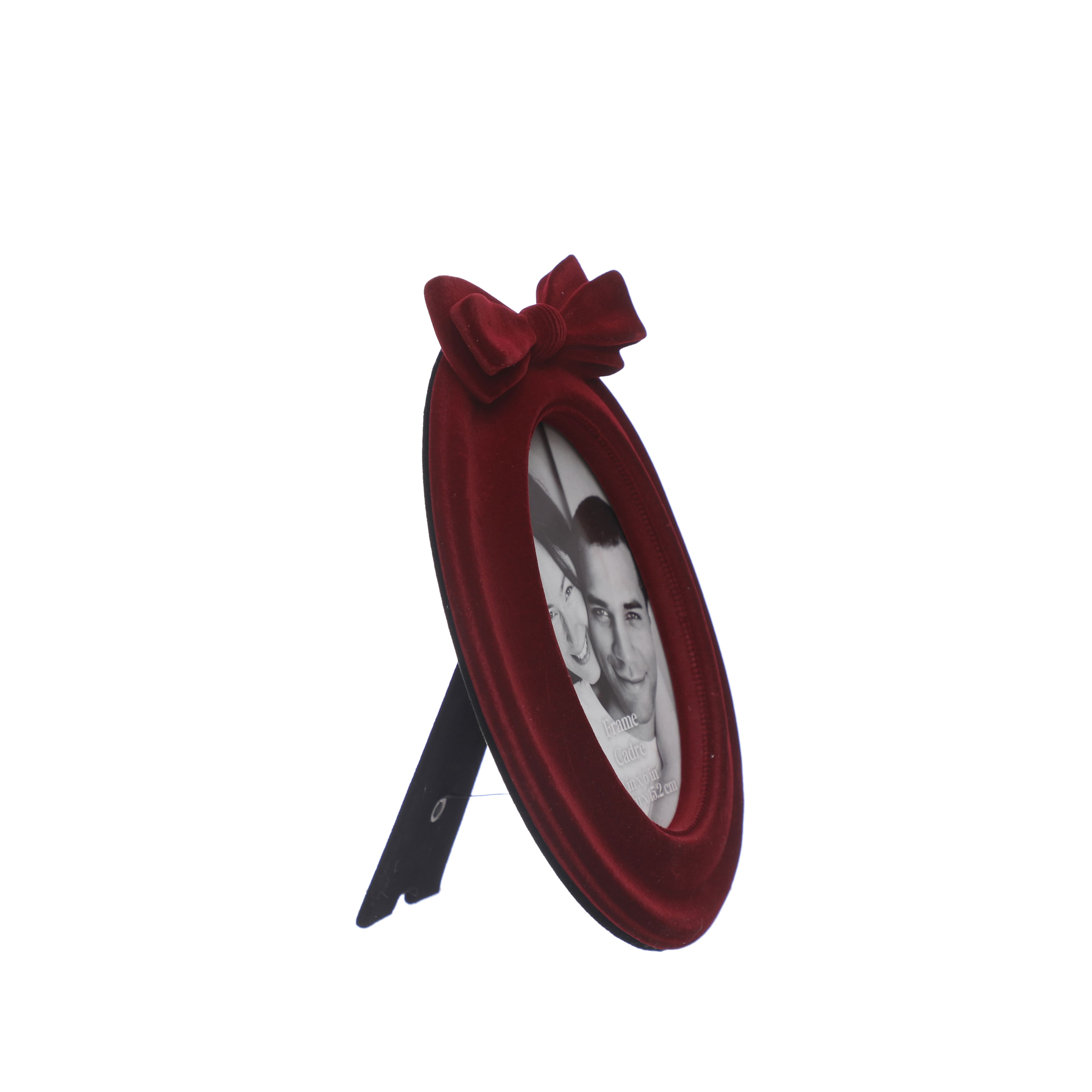 4&#x22; x 6&#x22; Red Velvet Tabletop Frame with Bow by Ashland&#xAE;
