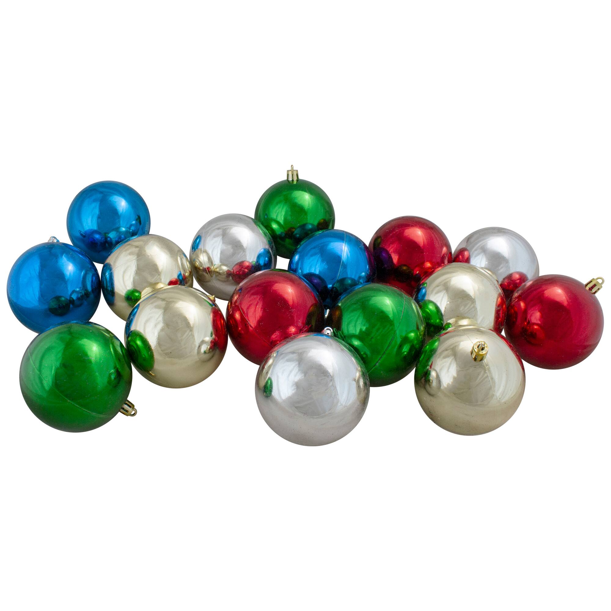 60ct Multicolor Shiny &#x26; Matte Shatterproof Ball Ornaments