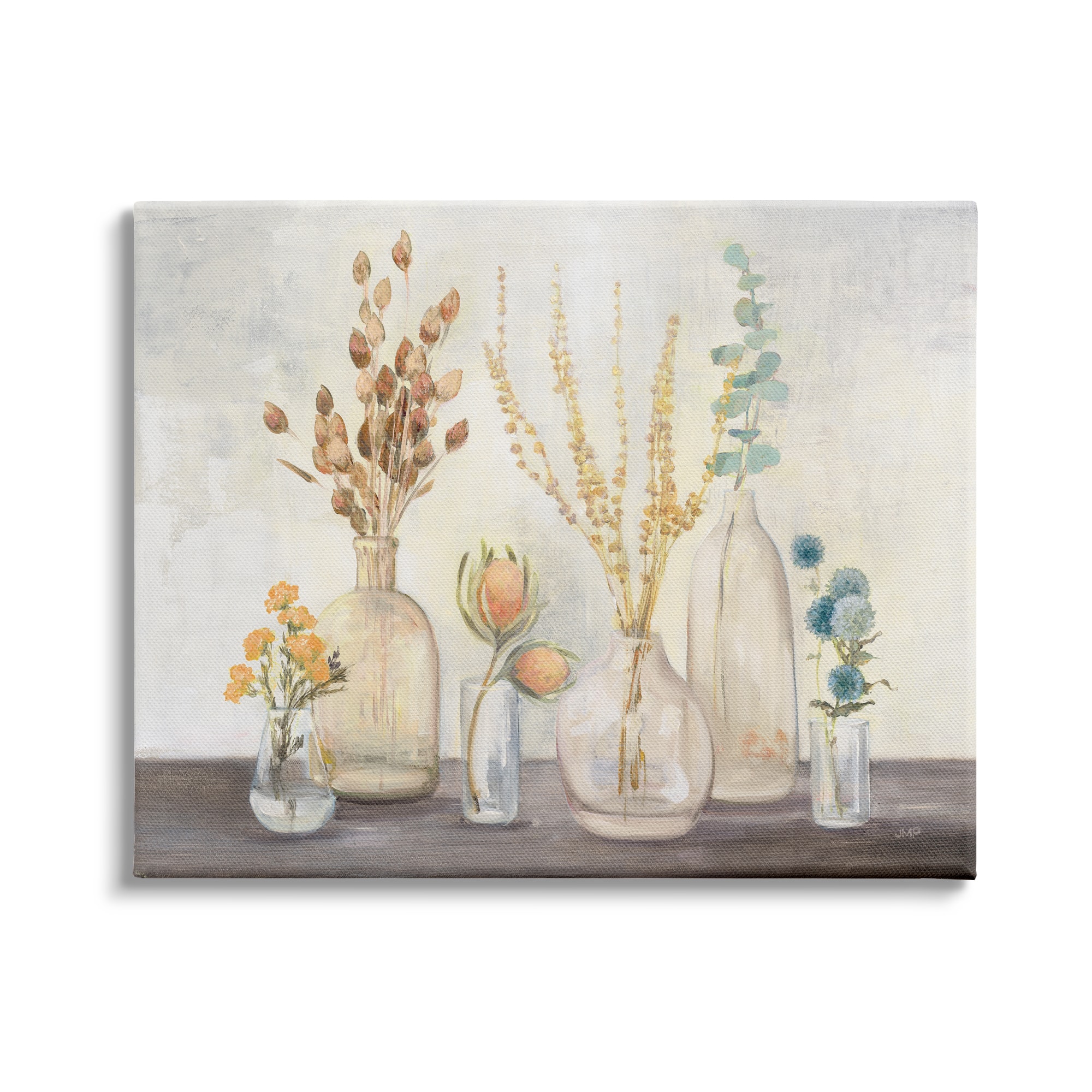 Stupell Industries Autumn Wildflower Farmhouse Bouquets Rustic Floral Painting Canvas Wall Art