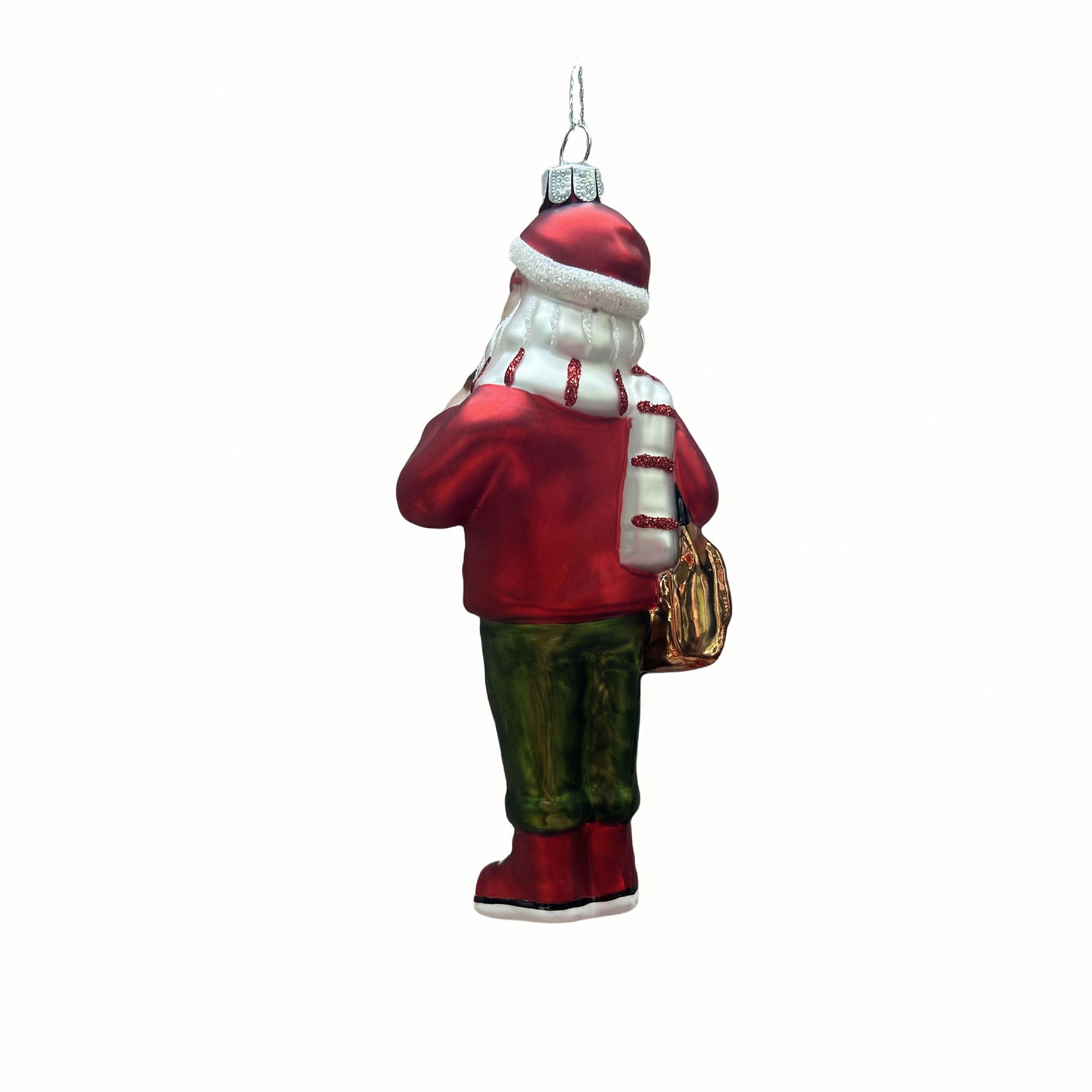 6&#x22; Student Santa Glass Ornament by Ashland&#xAE;