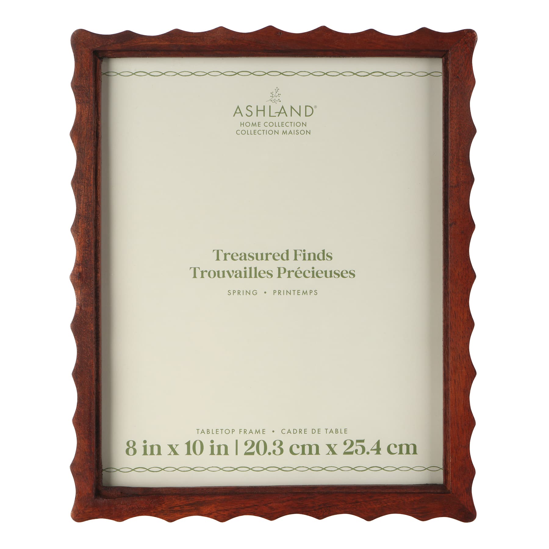 8" x 10" Natural Scalloped Edge Wood Tabletop Frame, Treasured Finds by Ashland®