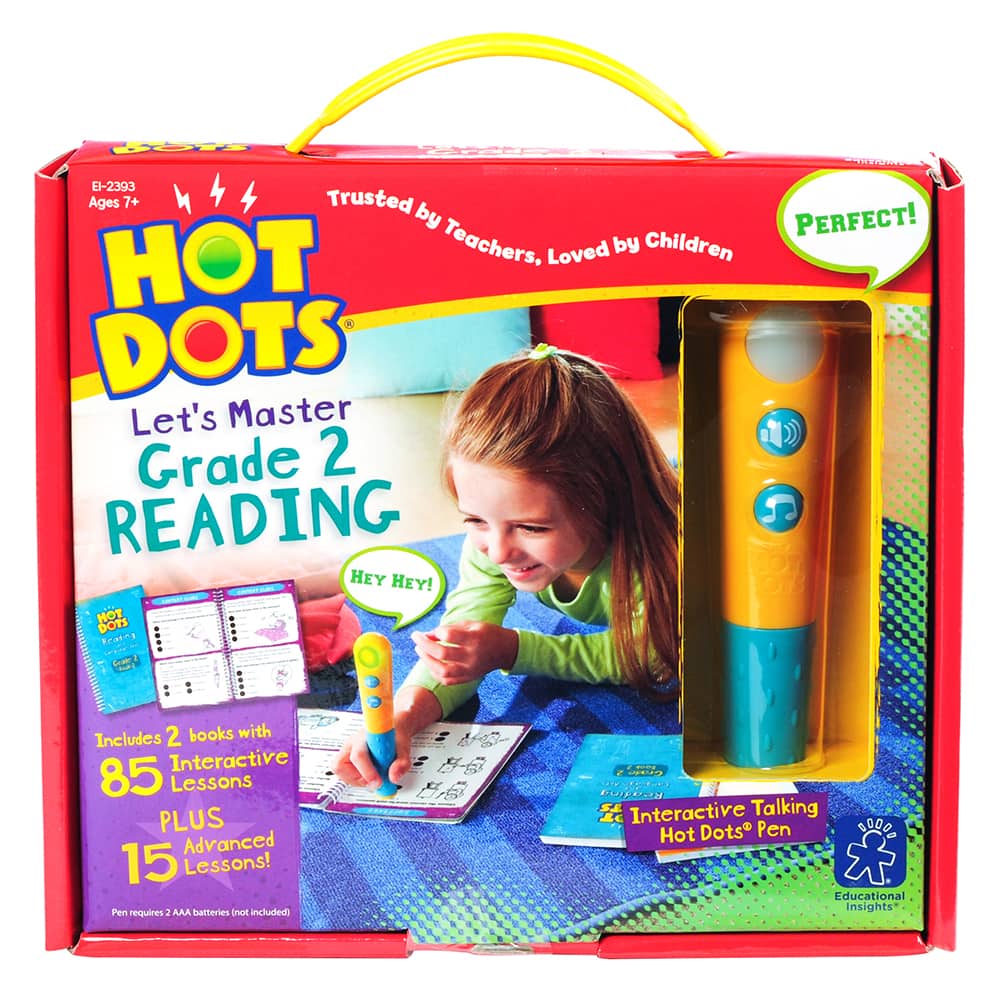 Educational Insights Hot Dots Jr. Let's Master Grade 2 Reading Set with Hot  Dots Pen