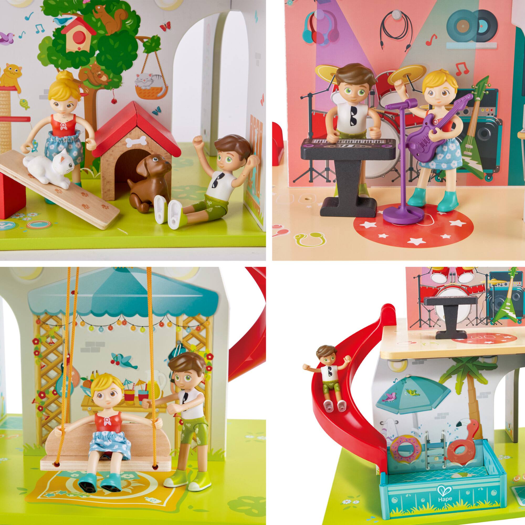 Hape Rock & Slide Dollhouse Set