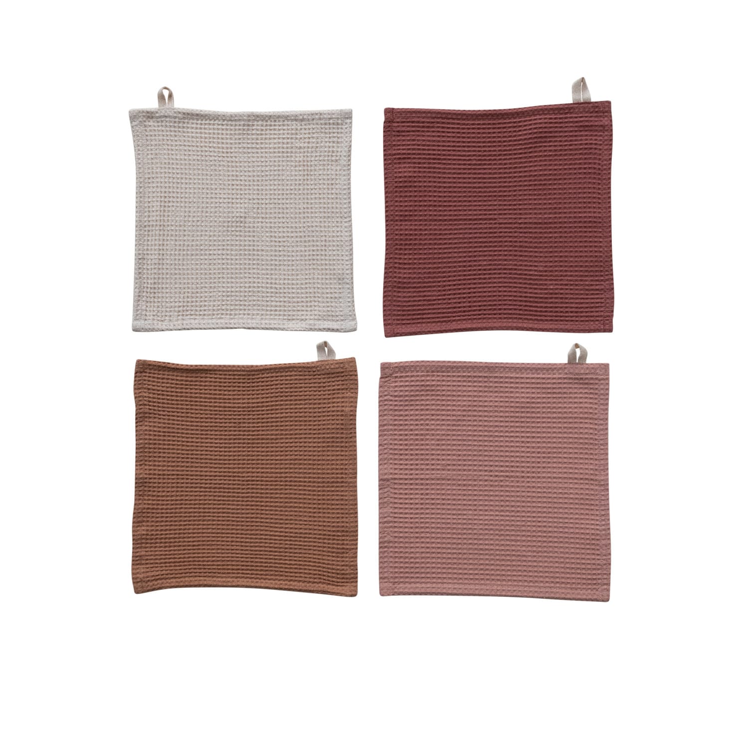 Hello Honey&#xAE; Woven Linen &#x26; Cotton Waffle Kitchen Dish Cloths Set
