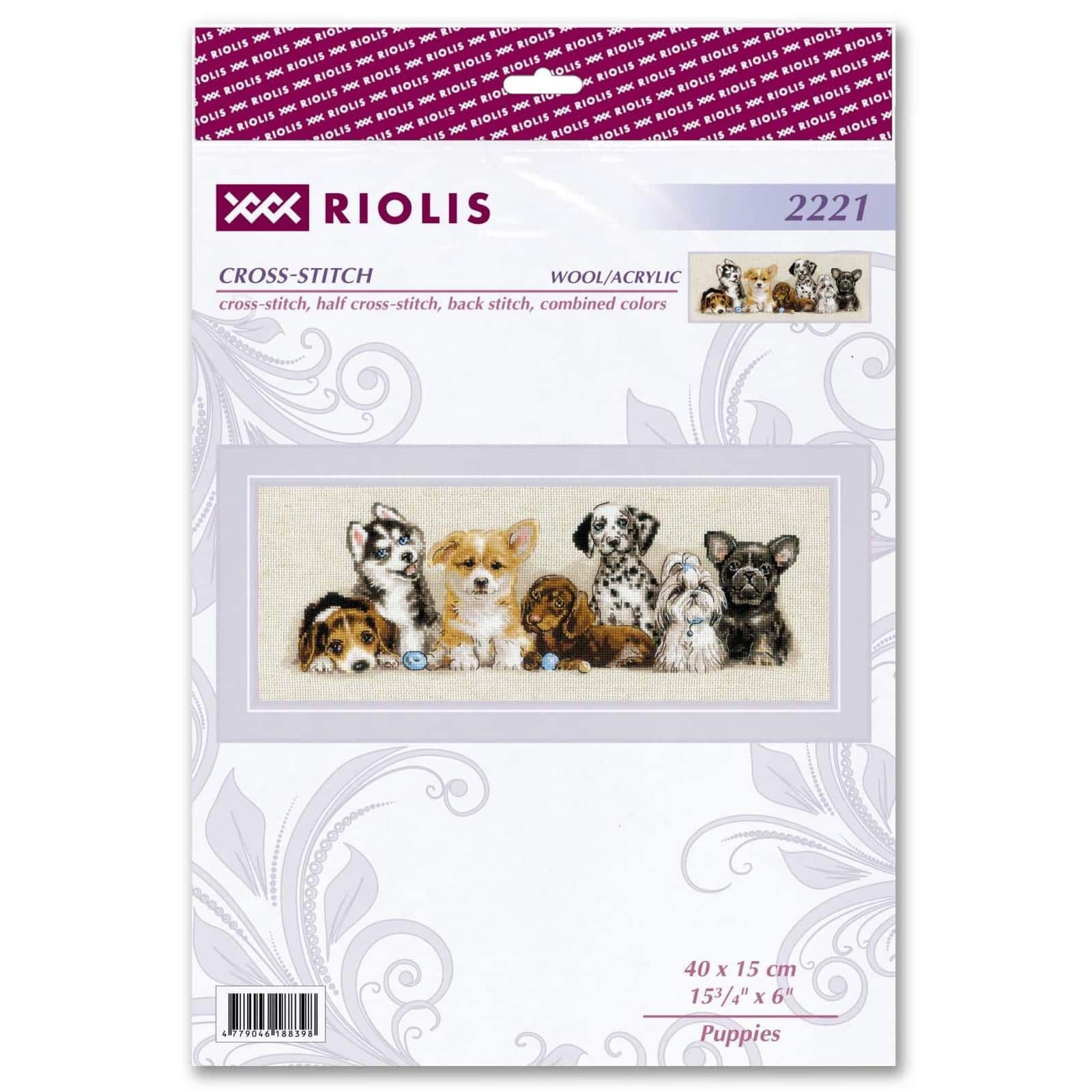 RIOLIS Puppies Counted Cross Stitch Kit