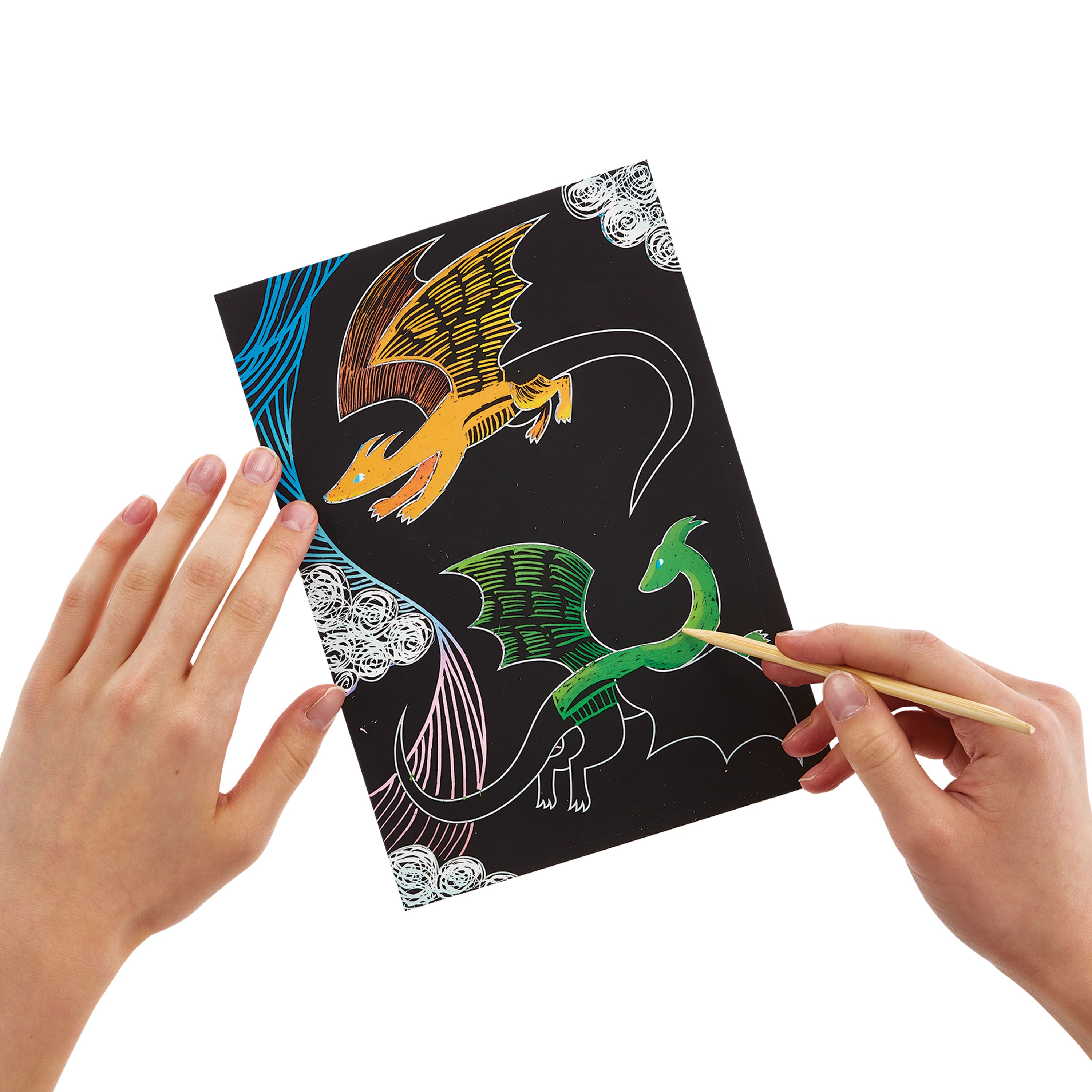 OOLY Fantastic Dragon Scratch &#x26; Scribble Art Kit