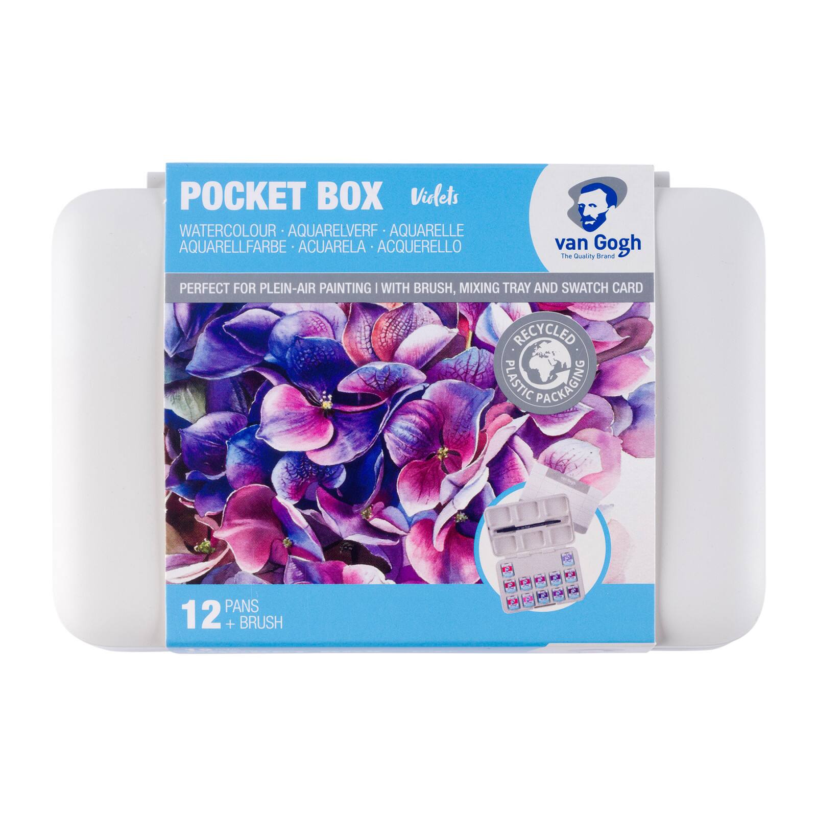 Van Gogh Pinks &#x26; Violets Watercolor Pocket Box Set