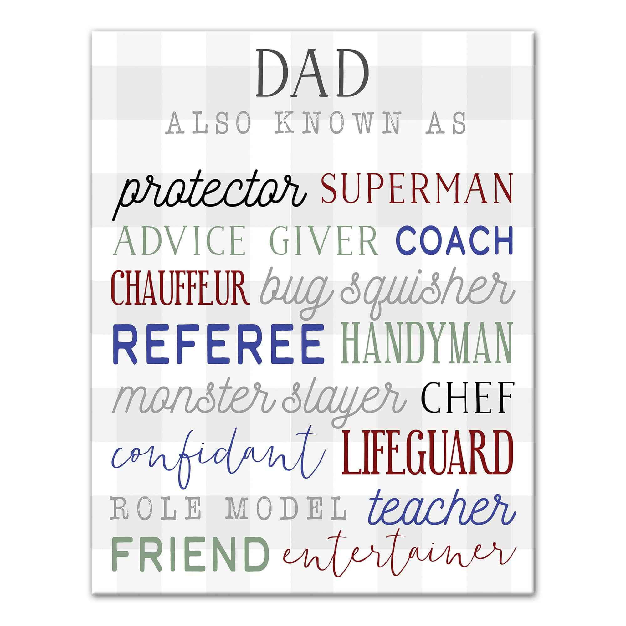 Dad Jobs Canvas Wall Art