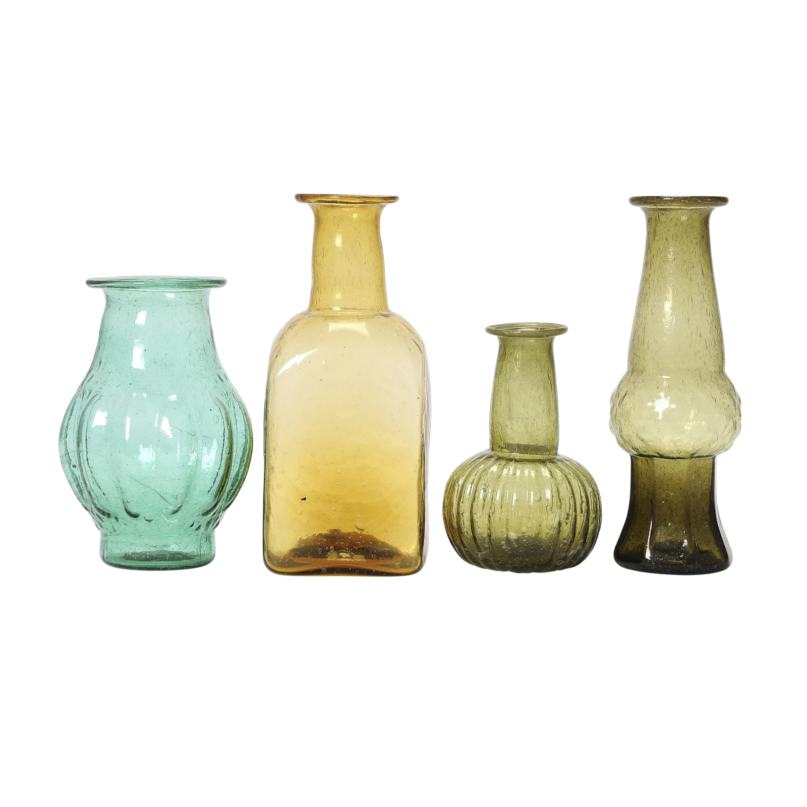Hello Honey® Multicolor Hand Blown Glass Vases Set