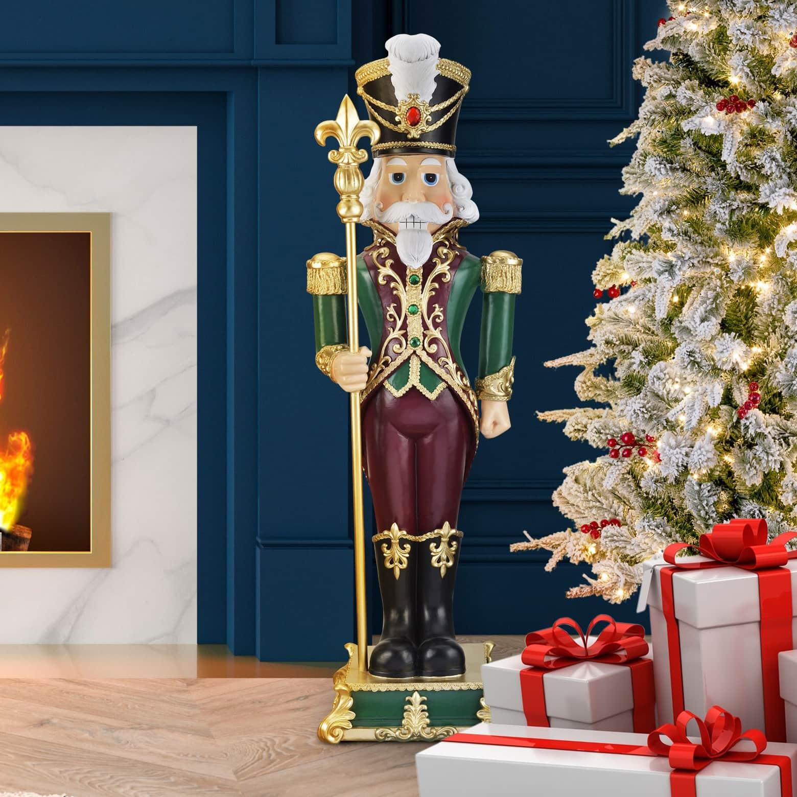 Haute Decor 3ft. Fleur De Lis Nutcracker | Christmas Nutcrackers | Michaels