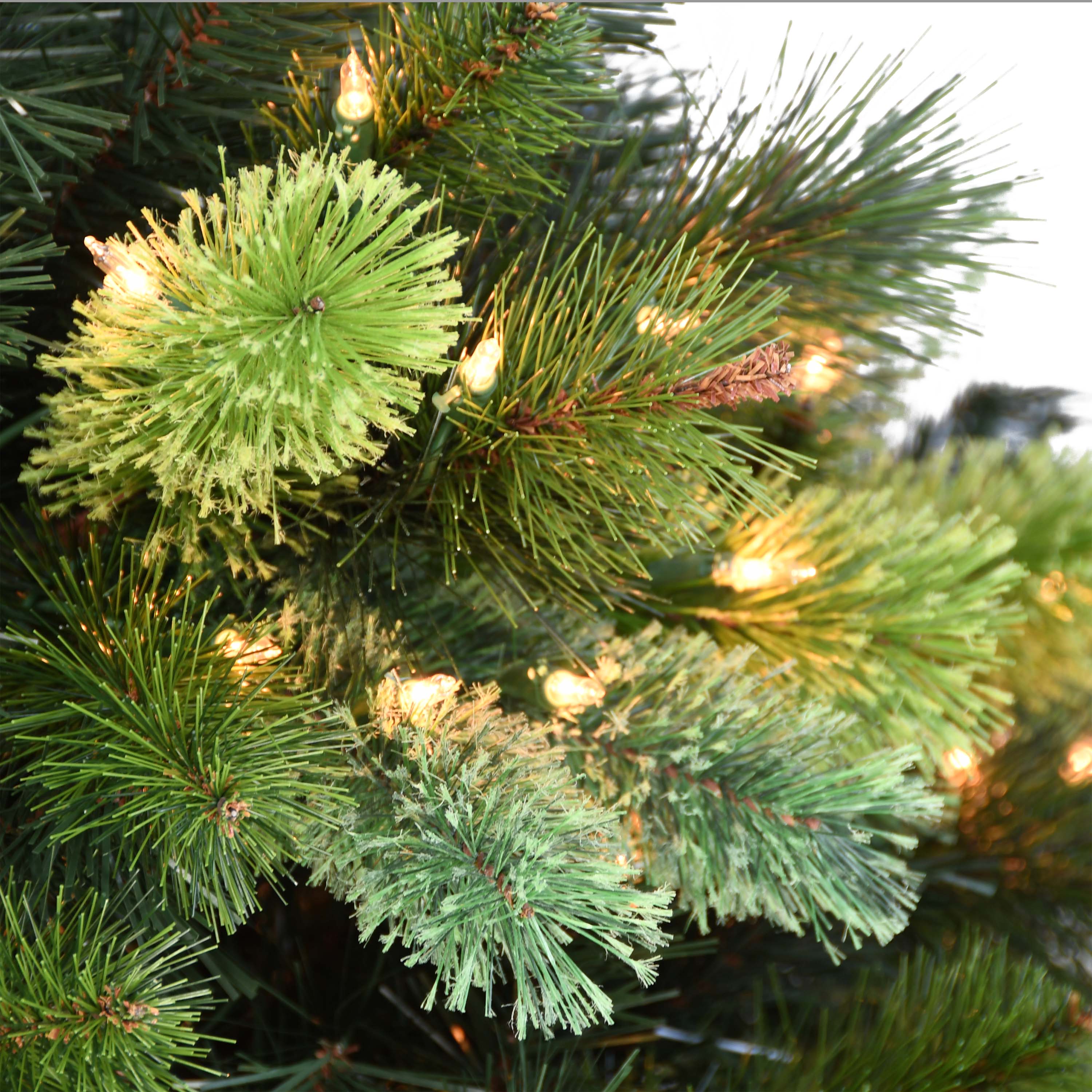 7.5ft. Pre-Lit Slim Portland Pine Cashmere Tips Artificial Christmas ...