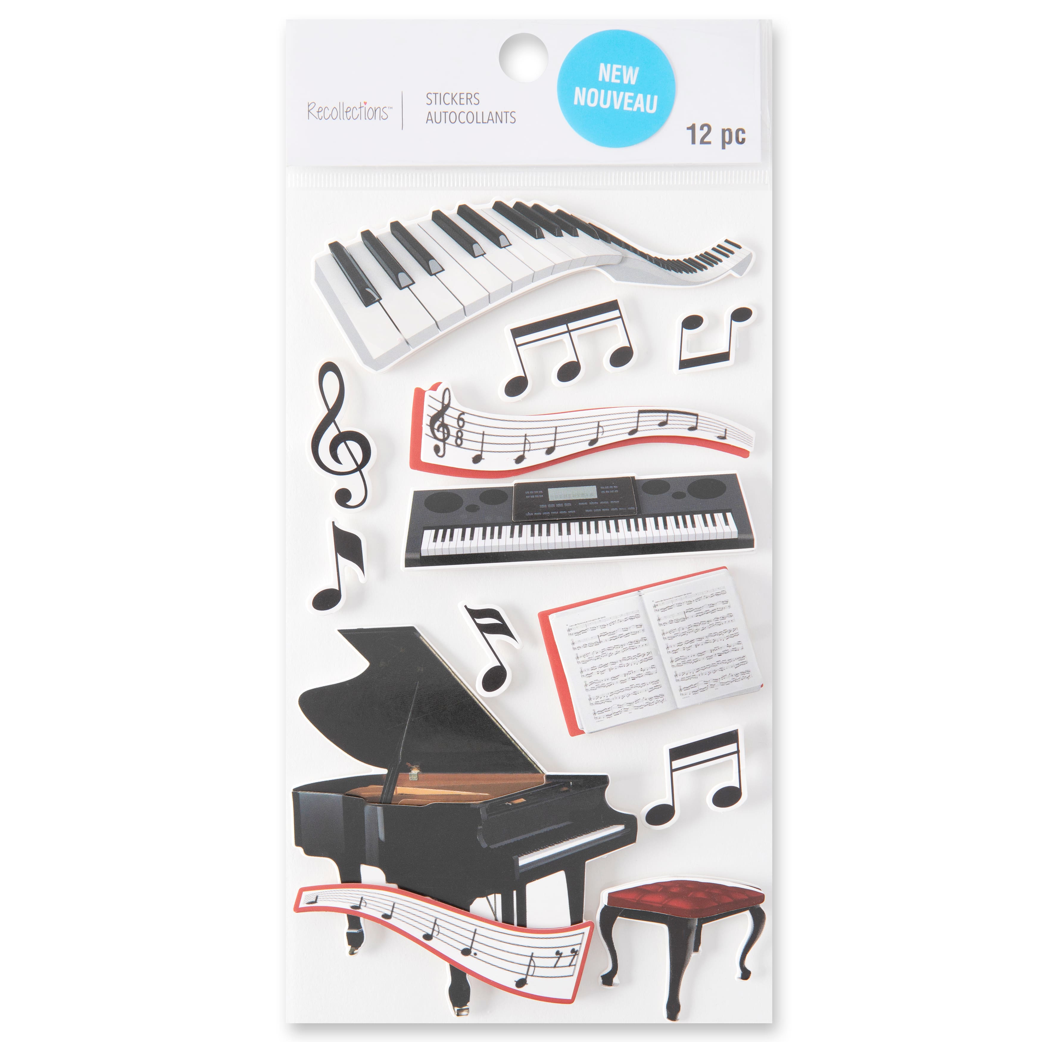 Piano Recital Dimensional Stickers by Recollections&#x2122;