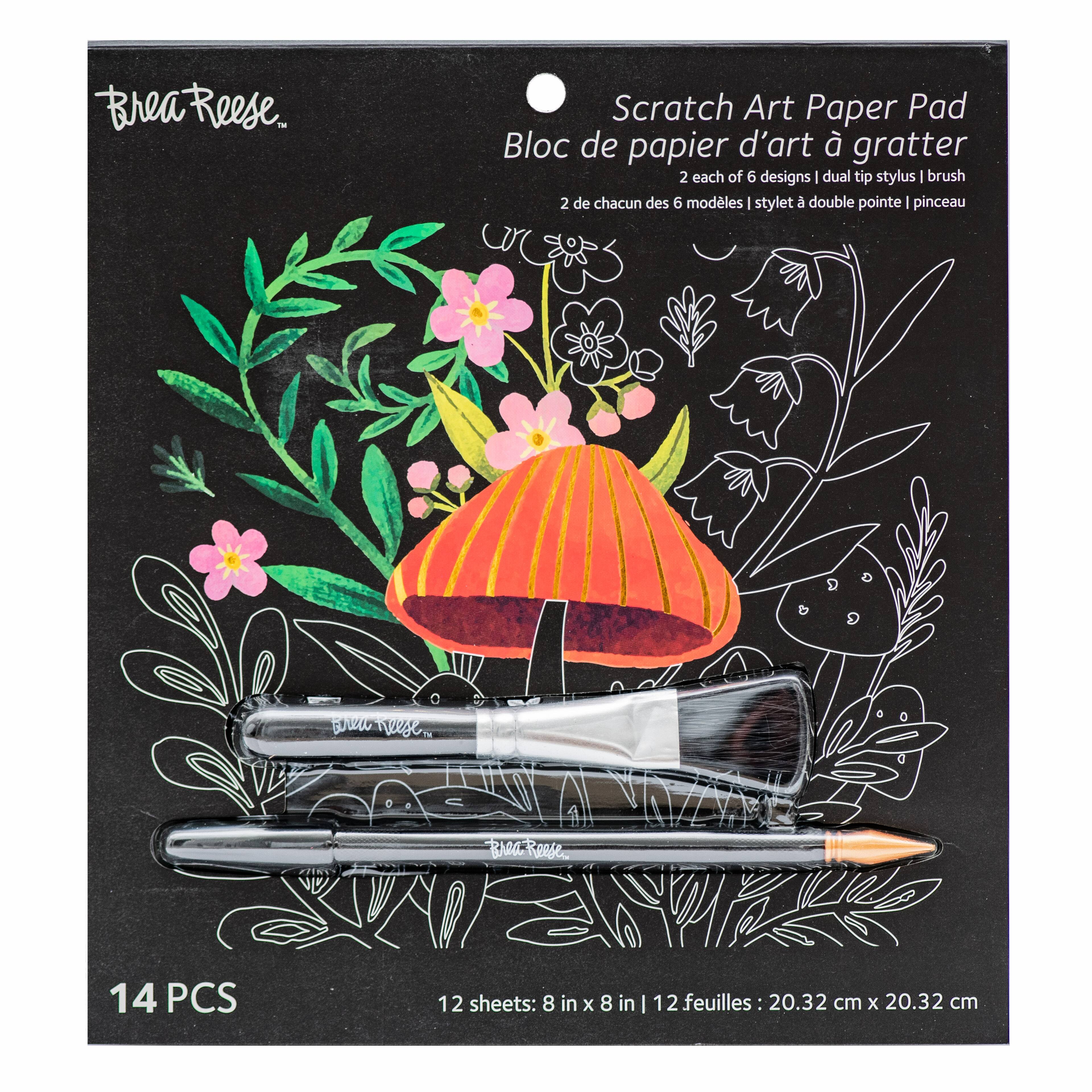 Brea Reese Woodland Scratch Art Paper Pad - 8 x 8 in