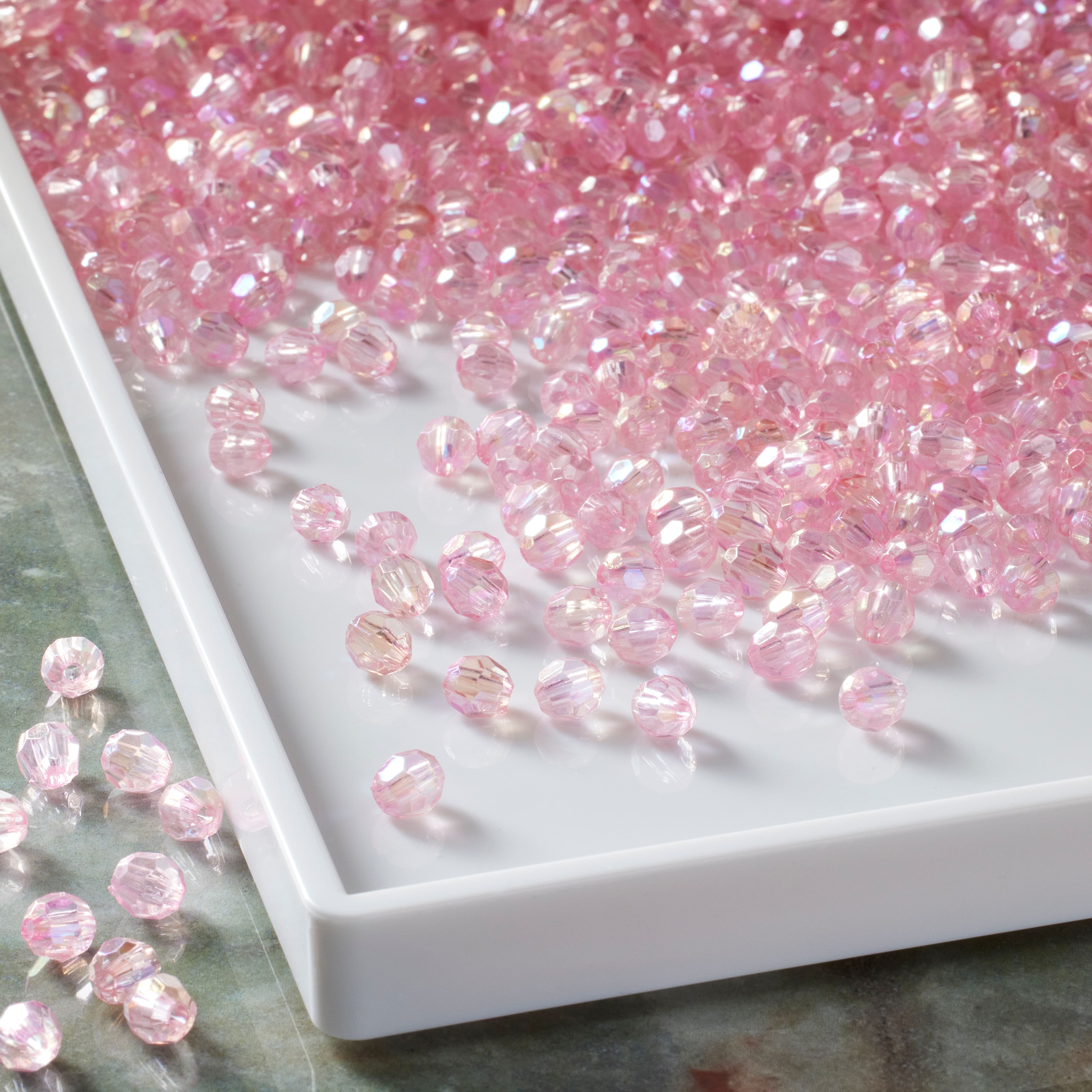 6mm Faceted AB Acrylic Round Bead Value Pack by Bead Landing™