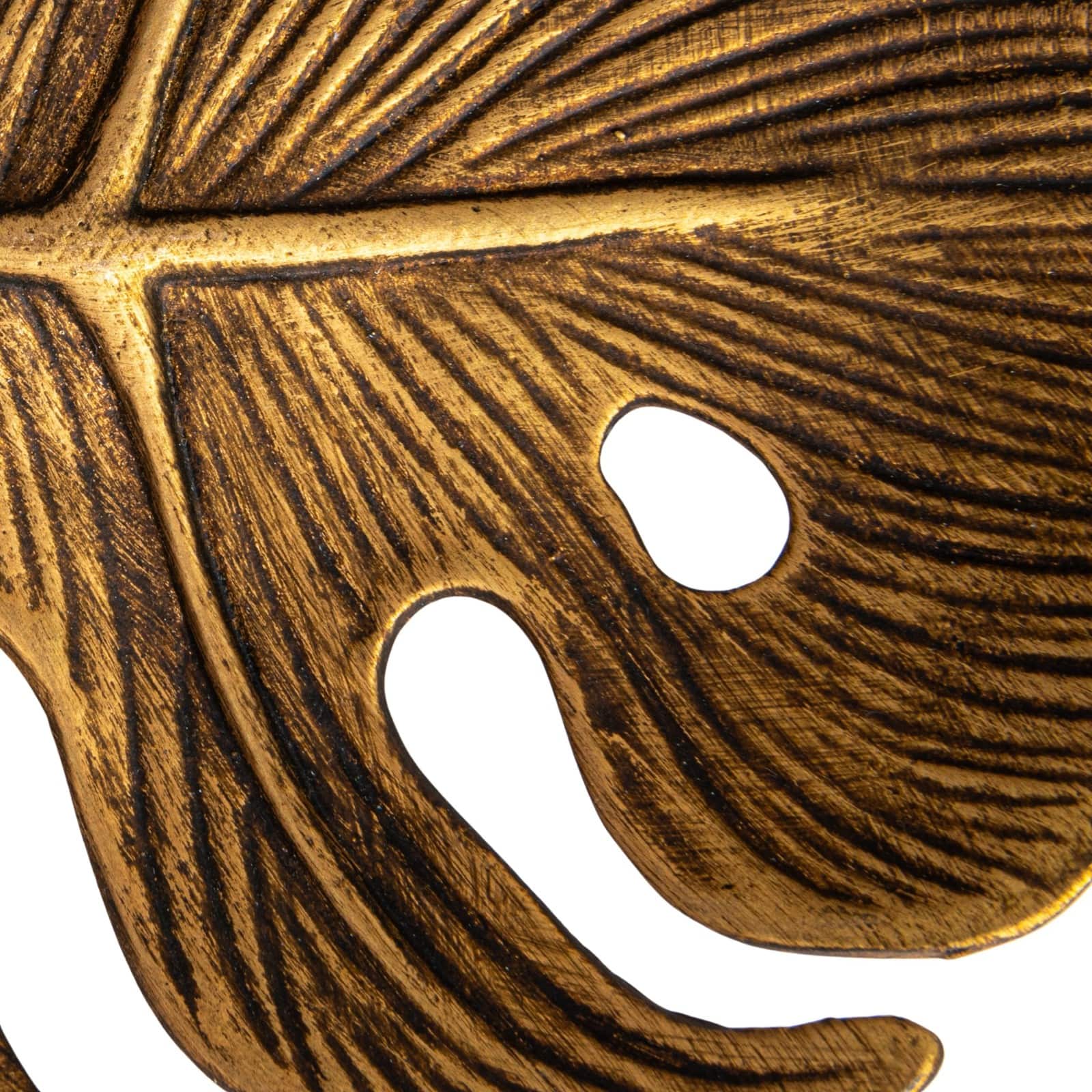 Hello Honey&#xAE; 6.5&#x22; Antique Monstera Leaf Tabletop Accent