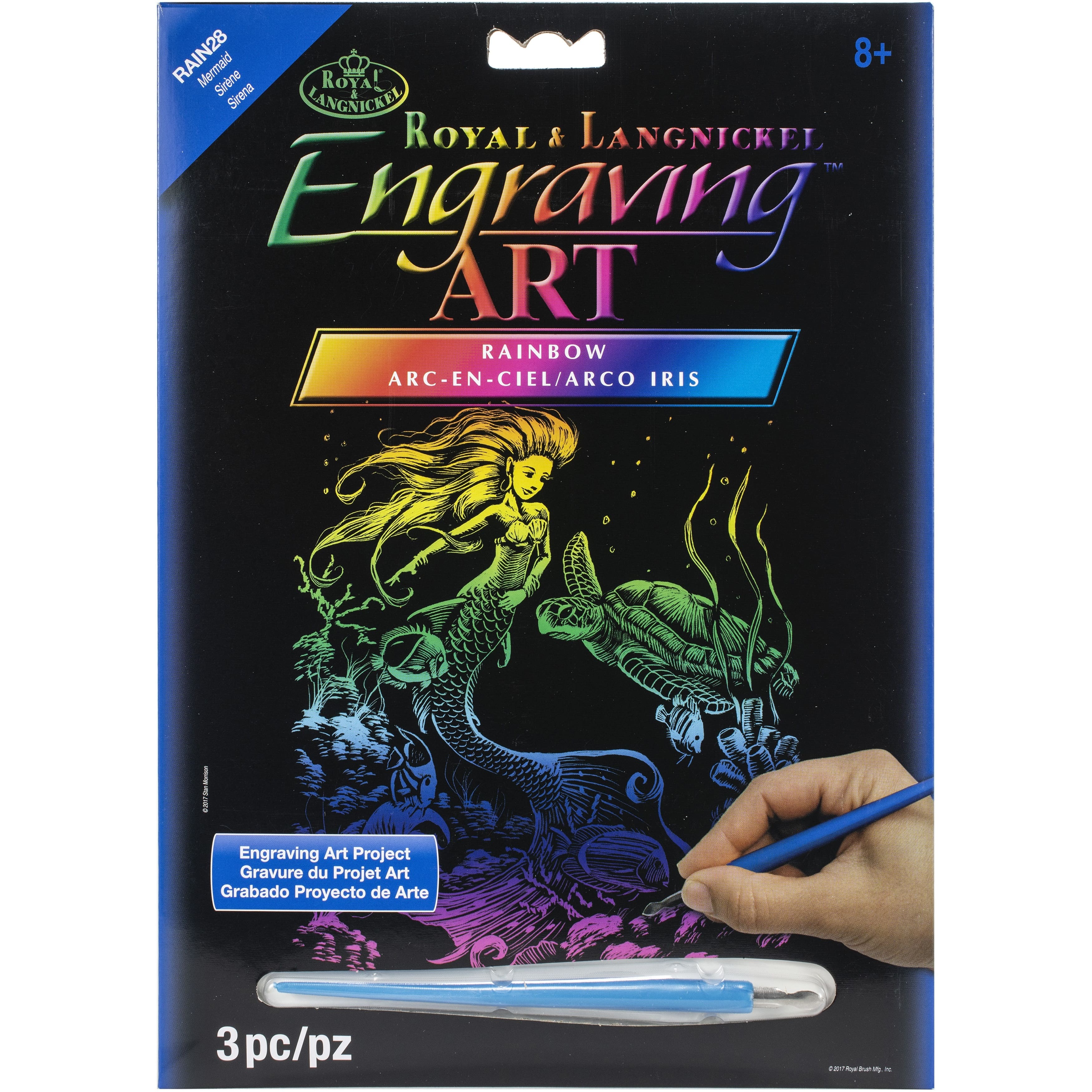 Royal &#x26; Langnickel&#xAE; Engraving Art&#x2122; Mermaid Rainbow Foil Kit