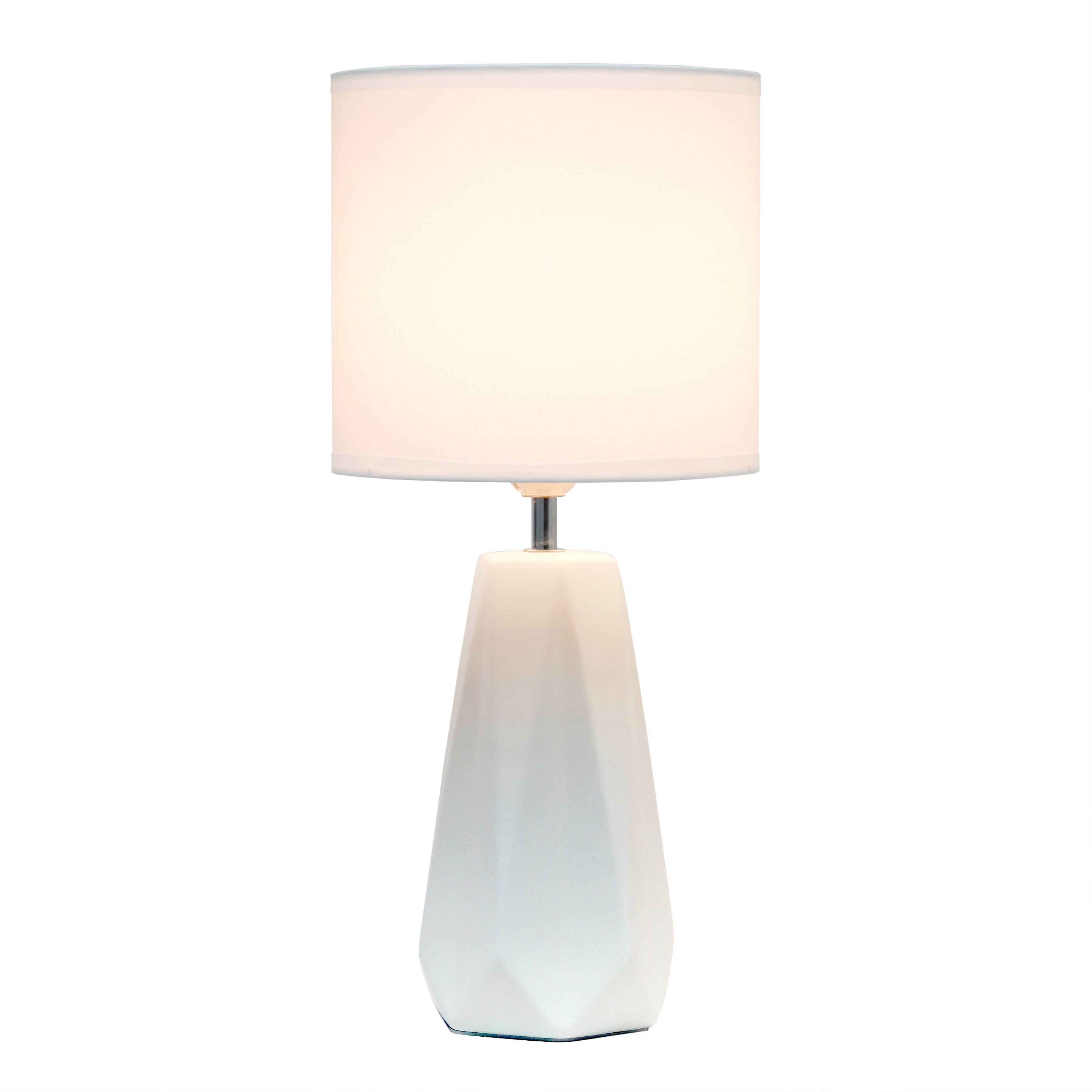Simple Designs Ceramic Prism Table Lamp