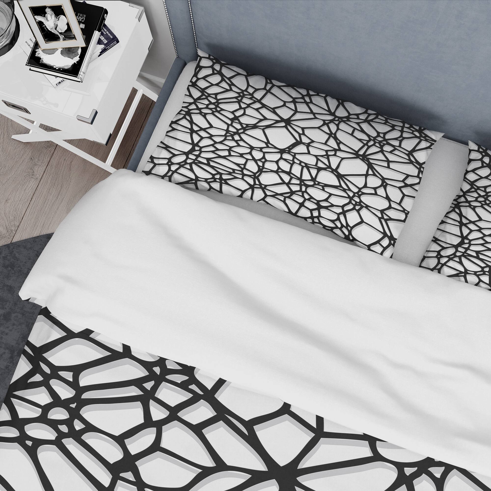 Designart &#x27;Abstract Mosaic Pattern&#x27; Modern &#x26; Contemporary Bedding Set - Duvet Cover &#x26; Shams
