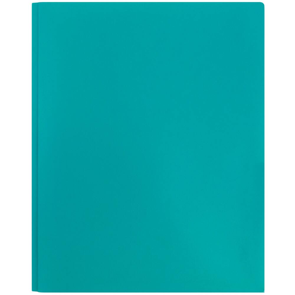 JAM Paper 9.5" x 11" Plastic 2 Pocket School POP Folders with Clasps, 6ct.