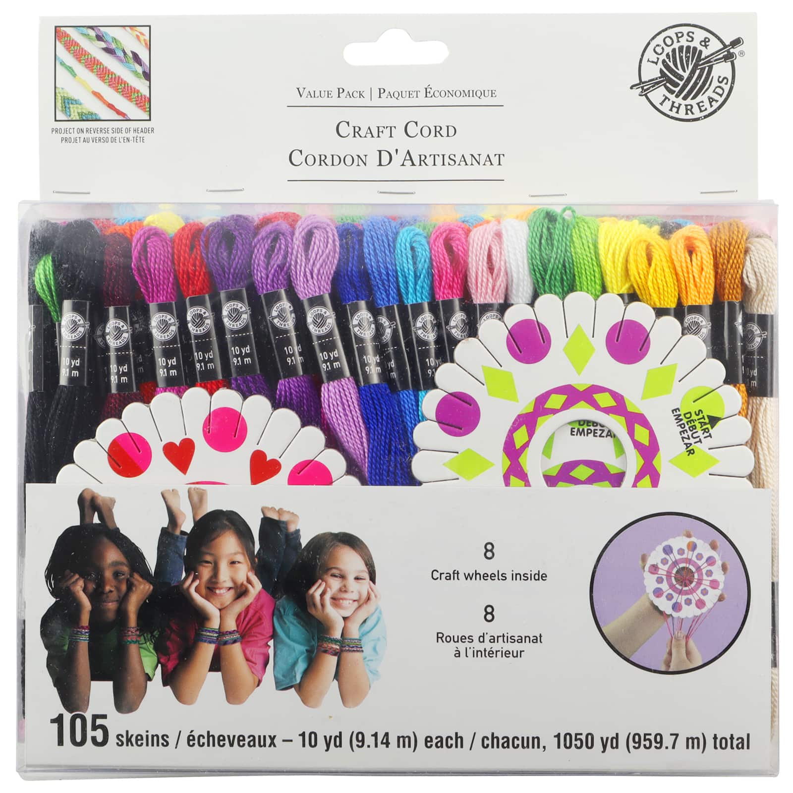 Craft Cord Value Pack by Loops &#x26; Threads&#x2122;, 105ct.