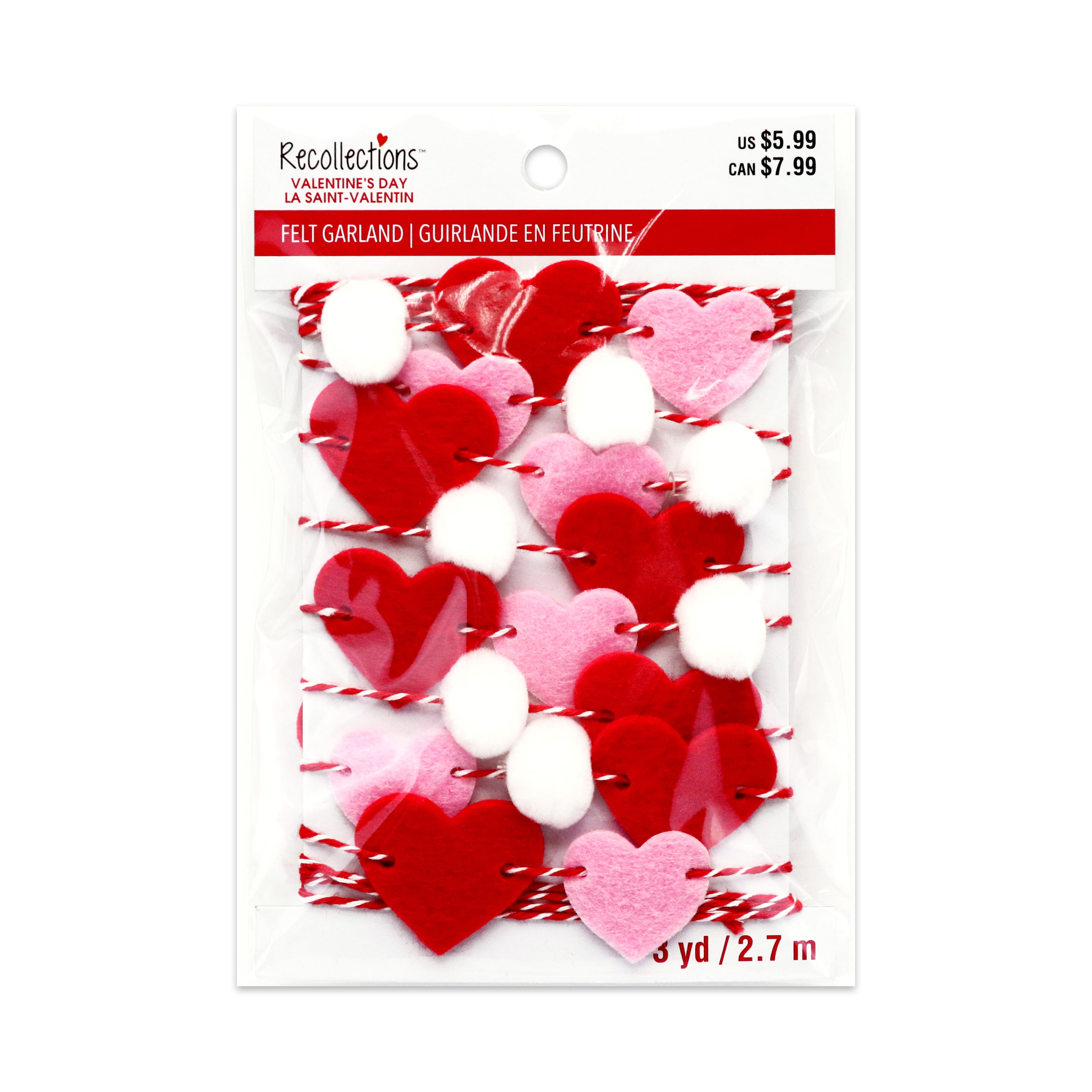 3yd. Pom Pom &#x26; Heart Felt Garland by Recollections&#x2122;