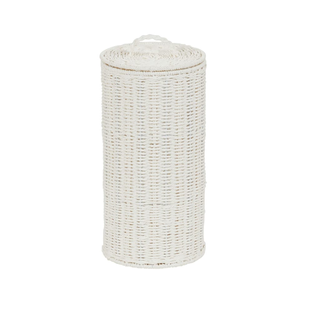 Household Essentials Wicker Toilet Paper Holder with Lid