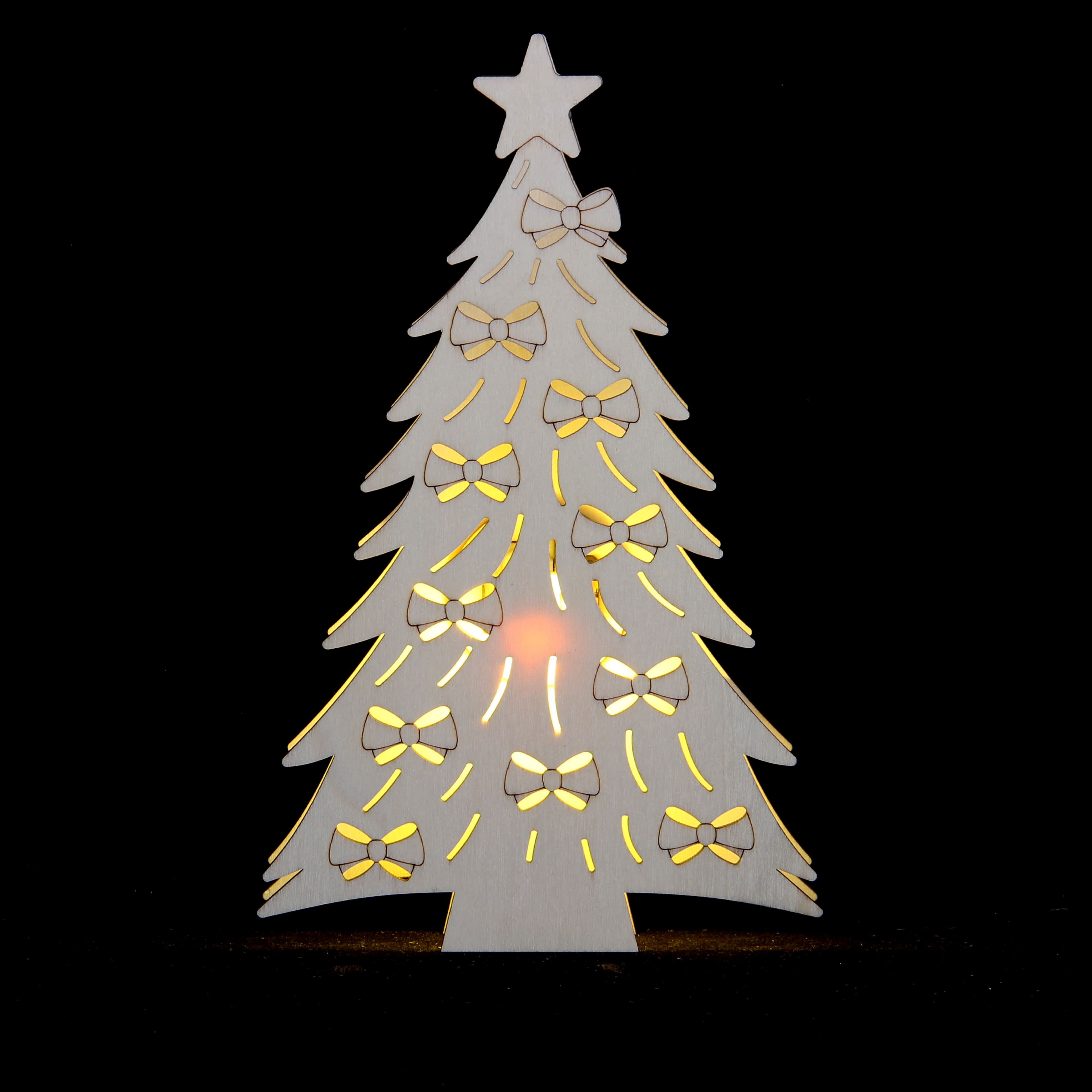8.75&#x22; DIY Christmas Tree LED Wood D&#xE9;cor by Make Market&#xAE;