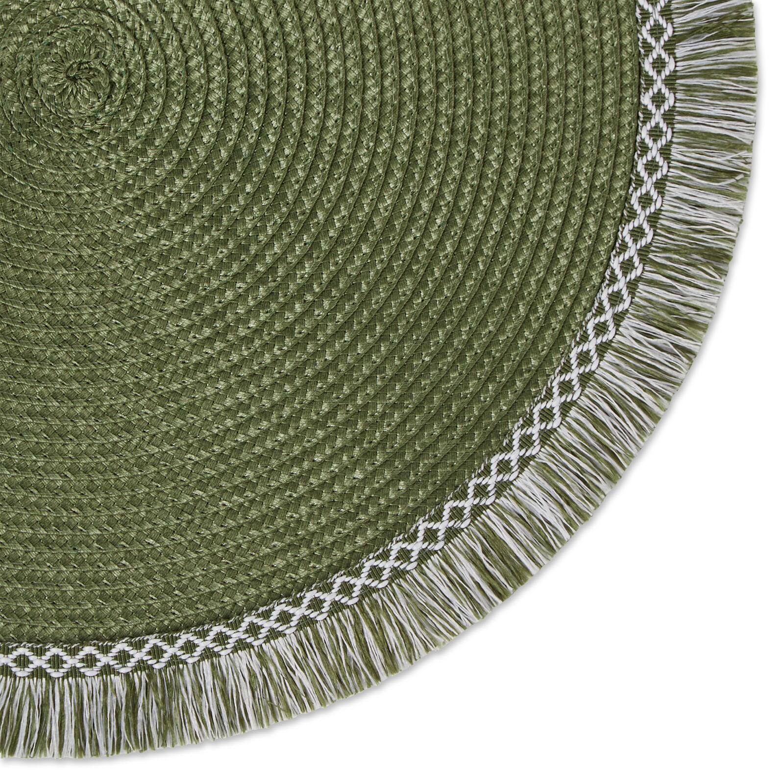 DII&#xAE; Round Fringed Placemats, 6ct.