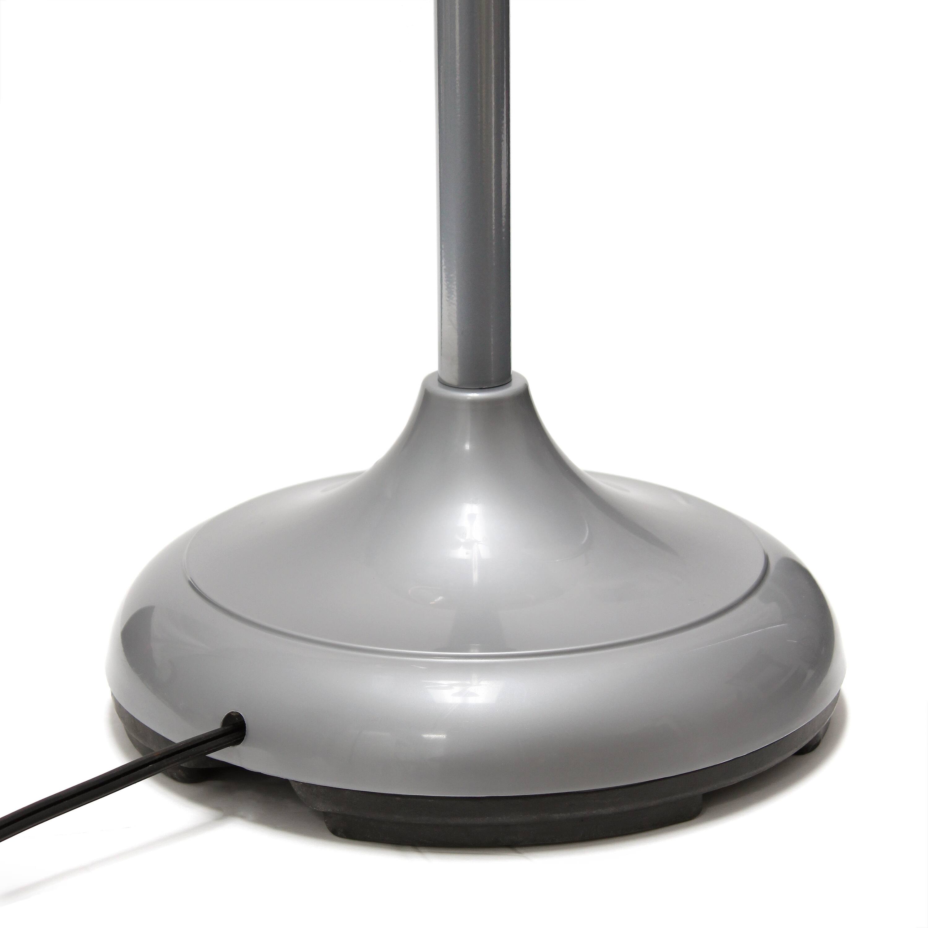Simple Designs&#x2122; 5.6ft. 5-Light Gooseneck Silver Floor Lamp